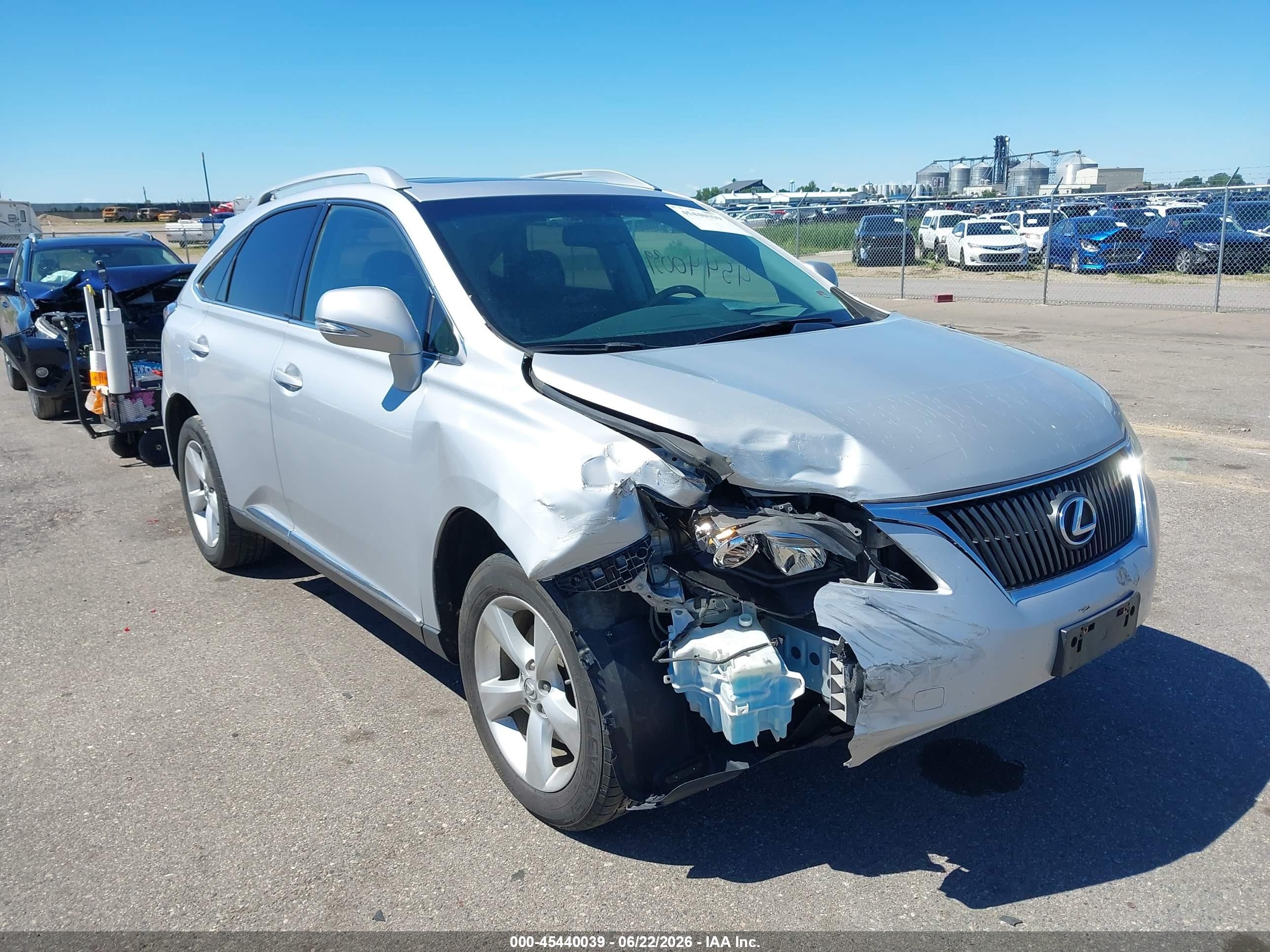 2010 Lexus Rx 350   Silver vin: 2T2BK1BA0AC076979
