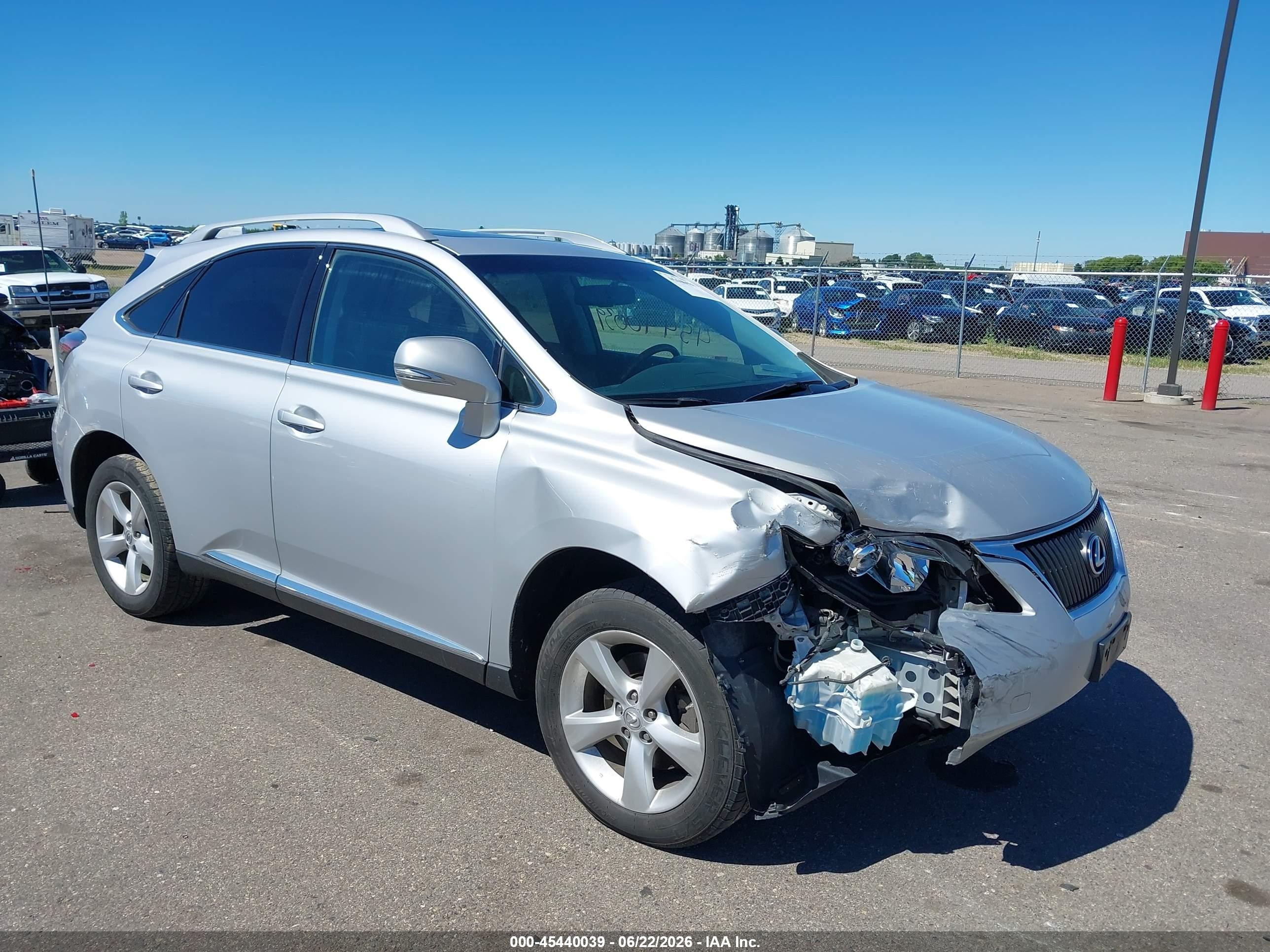 2010 Lexus Rx 350   Silver vin: 2T2BK1BA0AC076979