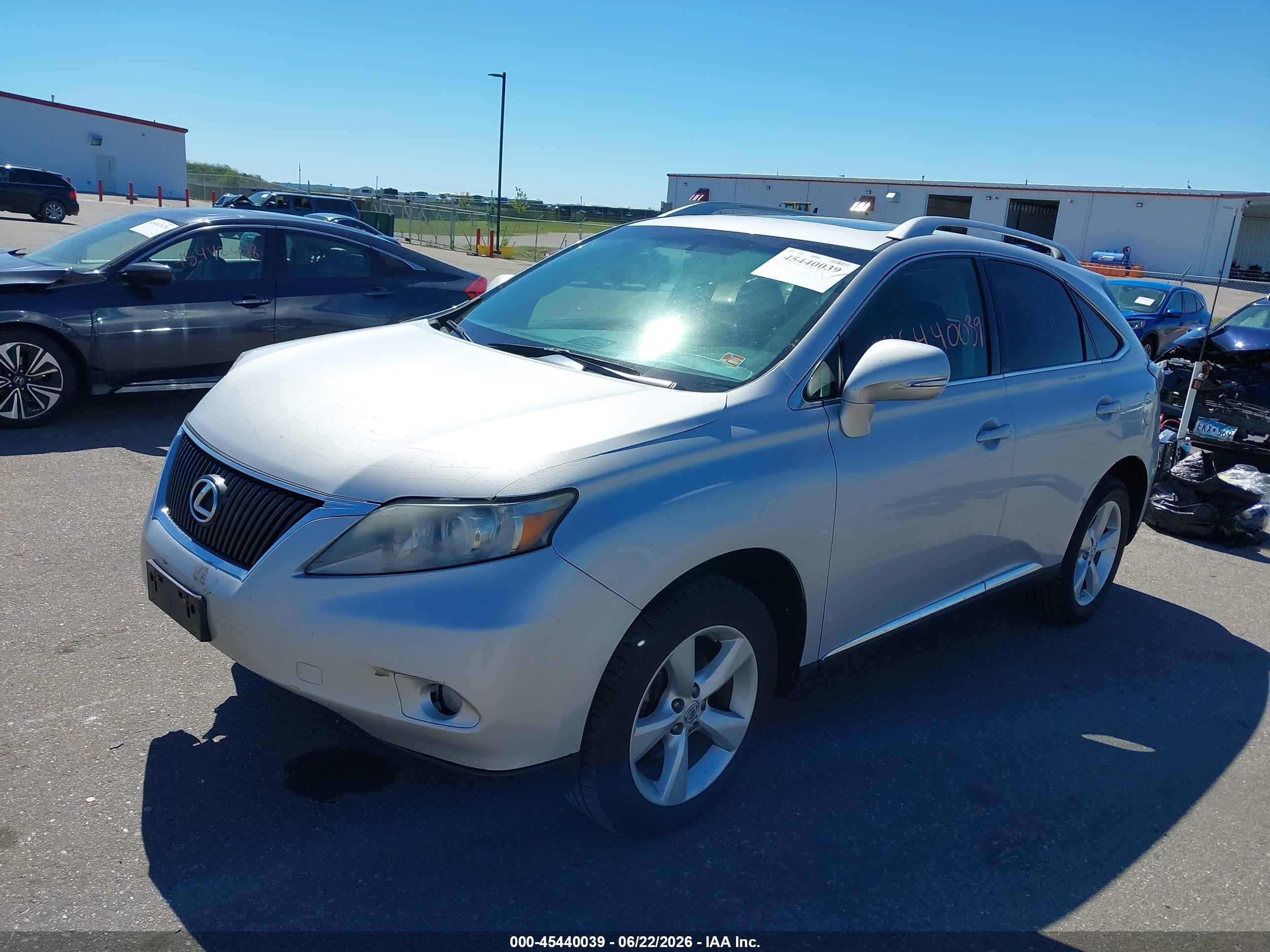 2010 Lexus Rx 350   Silver vin: 2T2BK1BA0AC076979