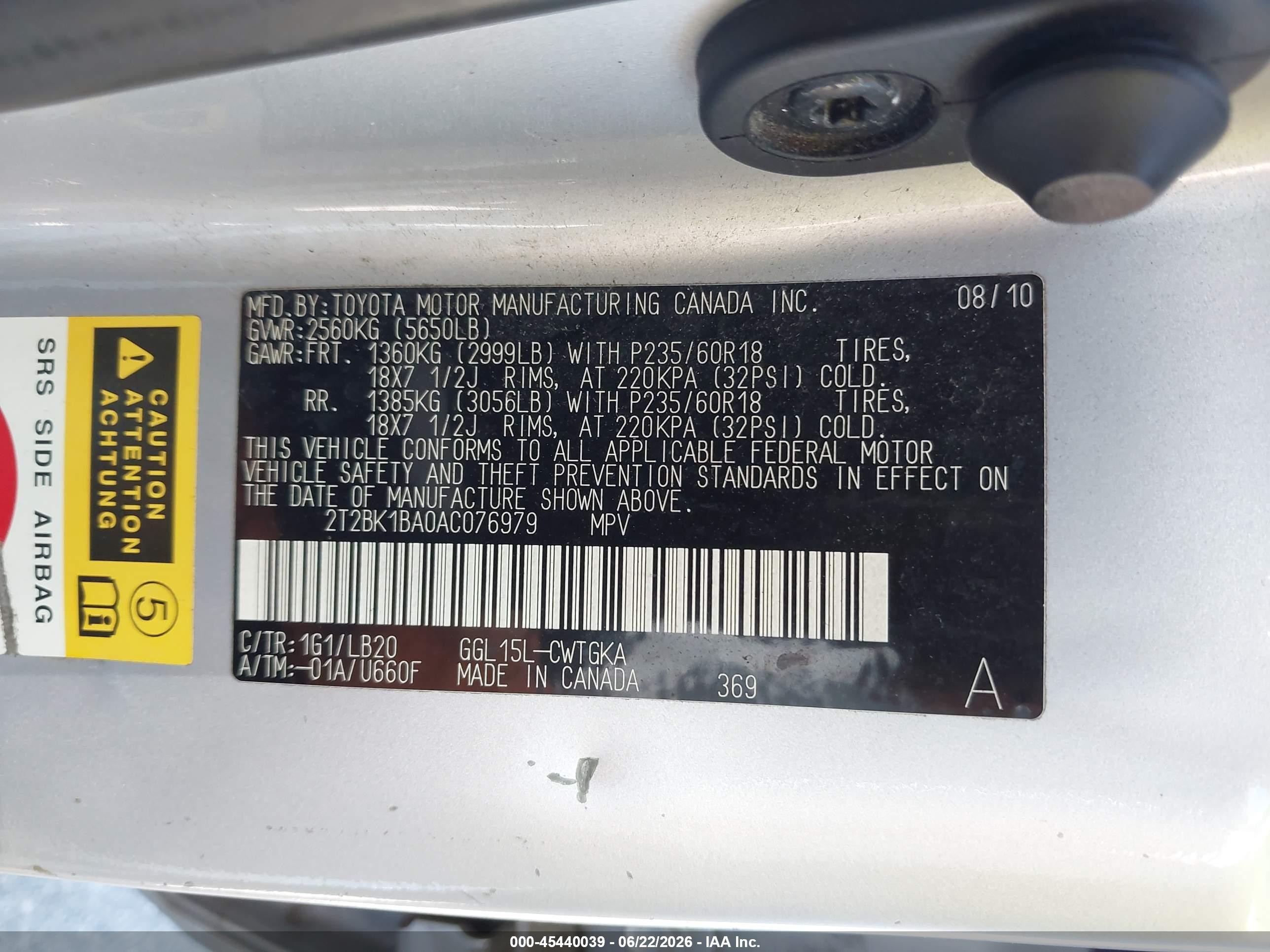 2010 Lexus Rx 350   Silver vin: 2T2BK1BA0AC076979
