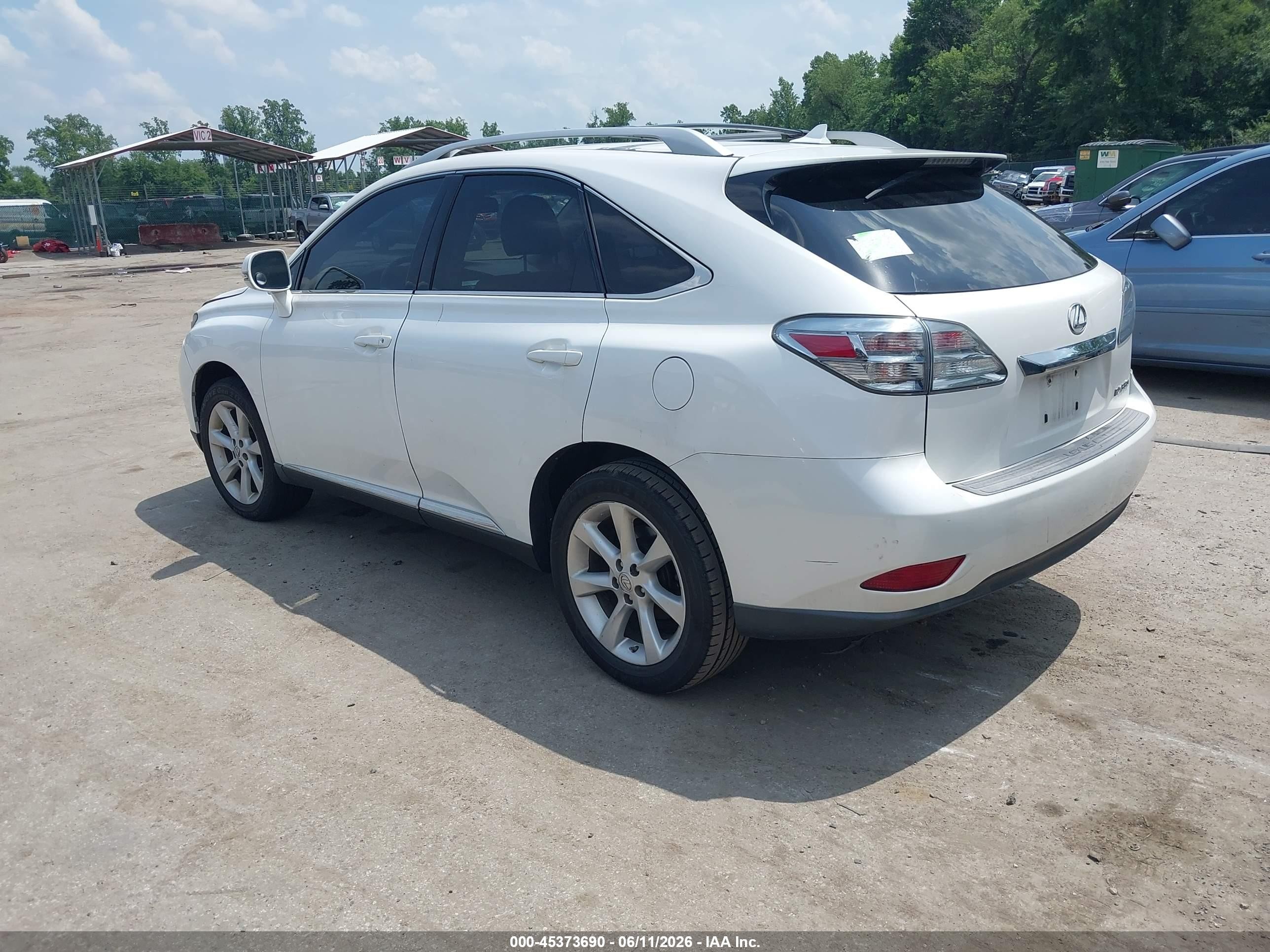 2011 Lexus Rx 350   White vin: 2T2BK1BA0BC083609