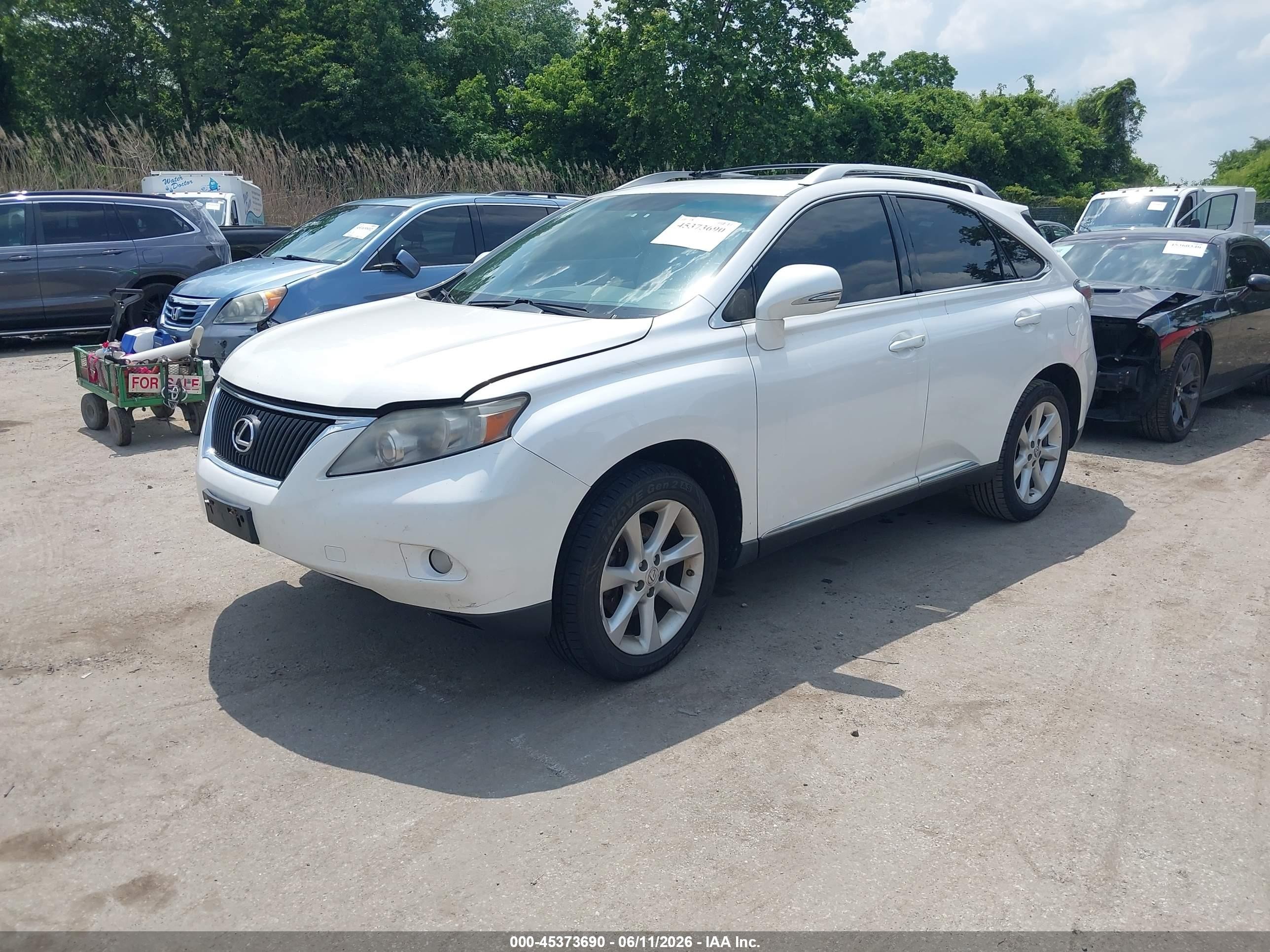 2011 Lexus Rx 350   White vin: 2T2BK1BA0BC083609