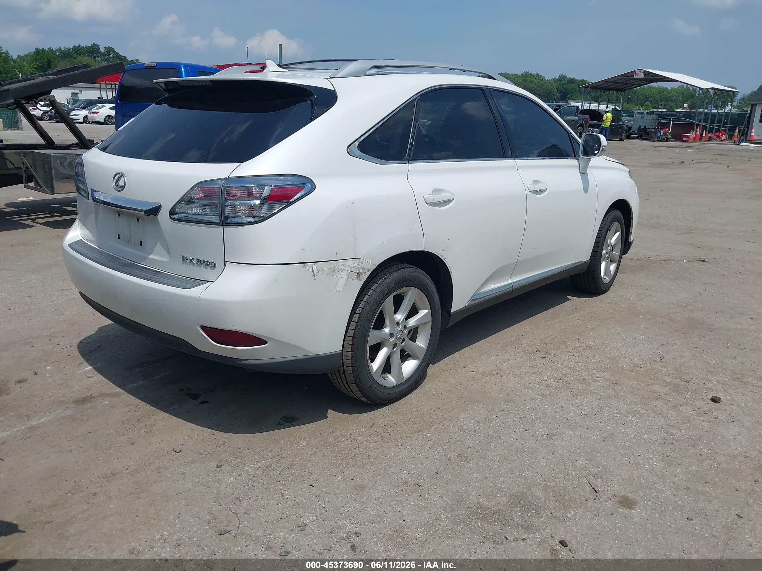 2011 Lexus Rx 350   White vin: 2T2BK1BA0BC083609