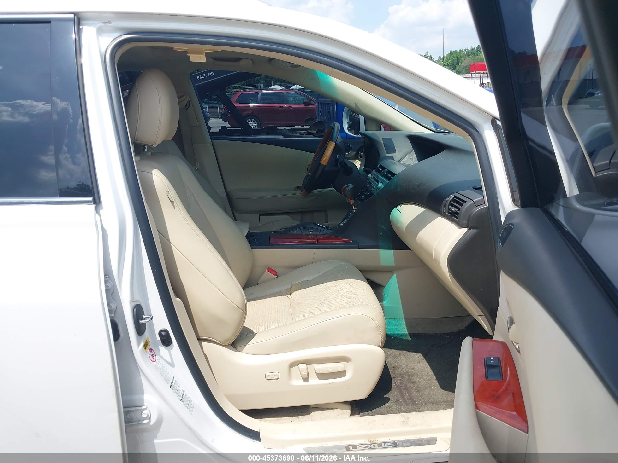2011 Lexus Rx 350   White vin: 2T2BK1BA0BC083609