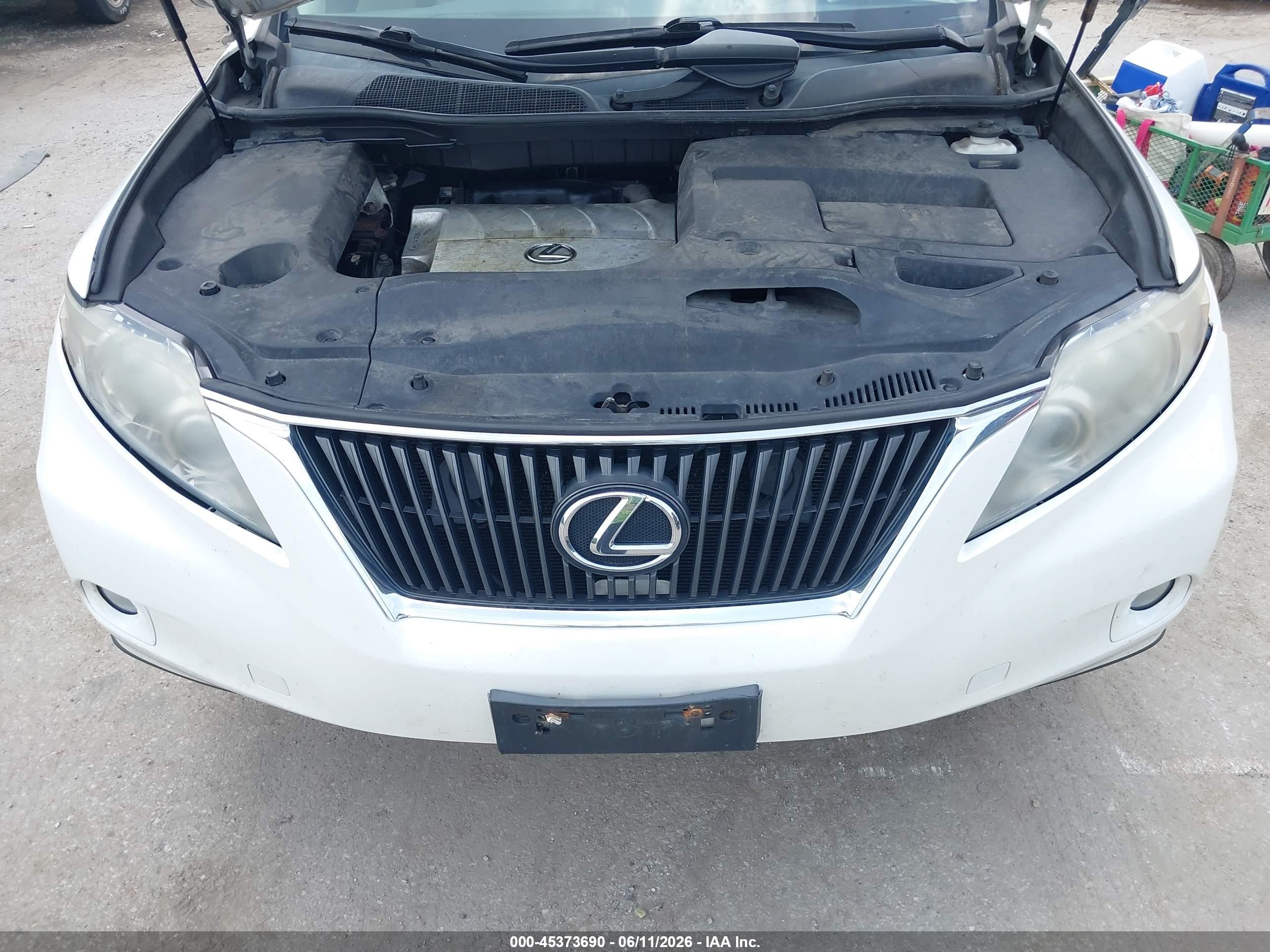 2011 Lexus Rx 350   White vin: 2T2BK1BA0BC083609