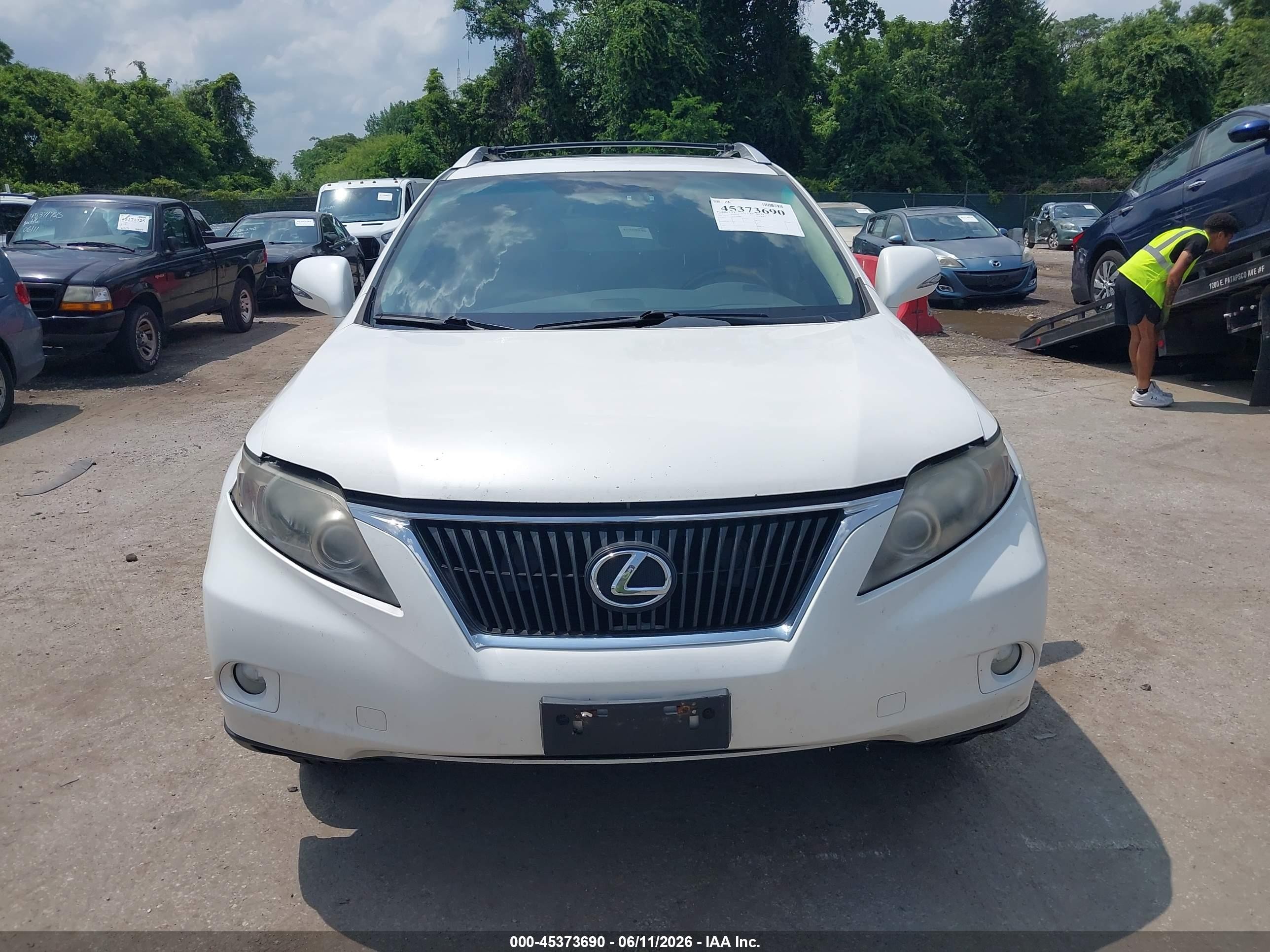 2011 Lexus Rx 350   White vin: 2T2BK1BA0BC083609