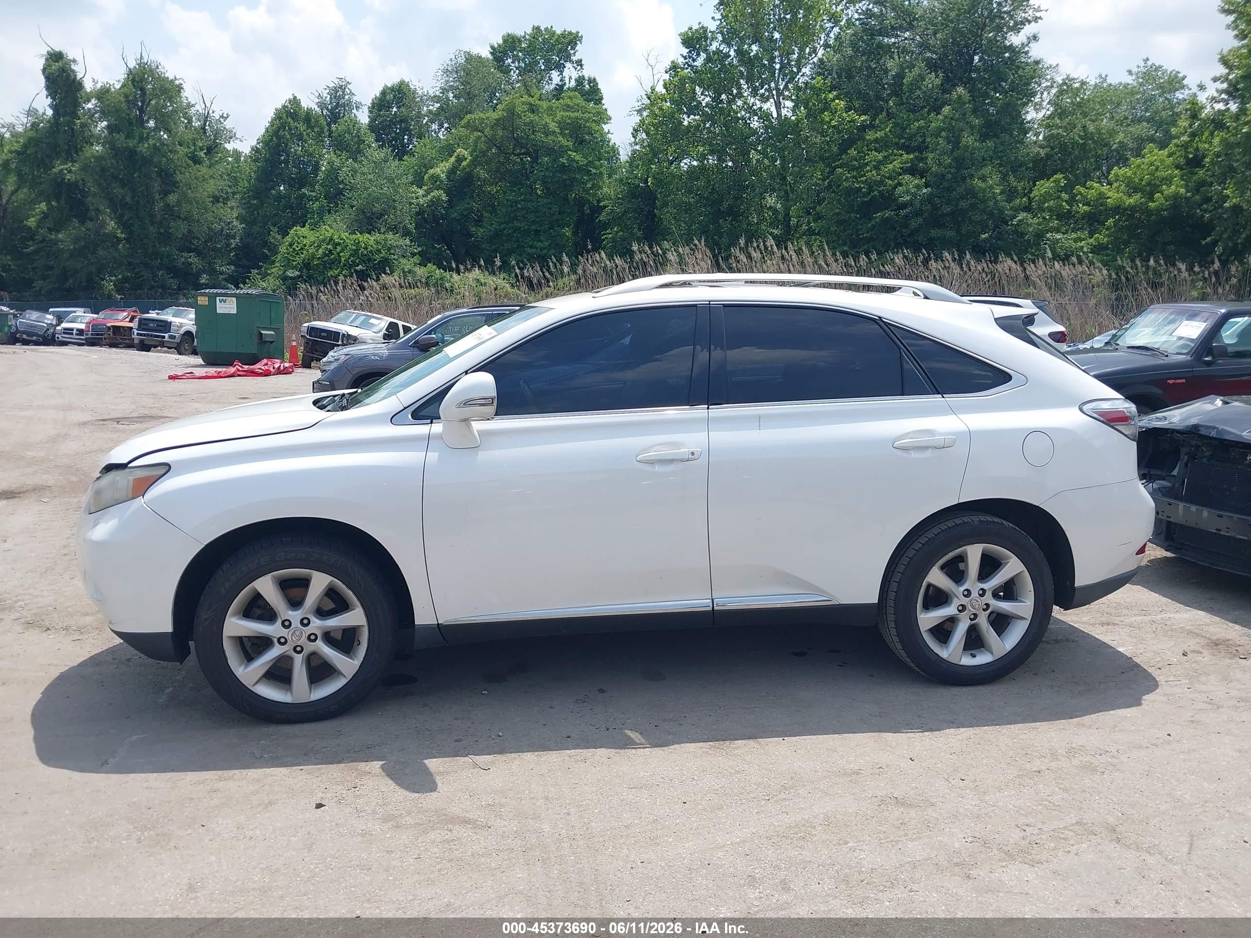 2011 Lexus Rx 350   White vin: 2T2BK1BA0BC083609
