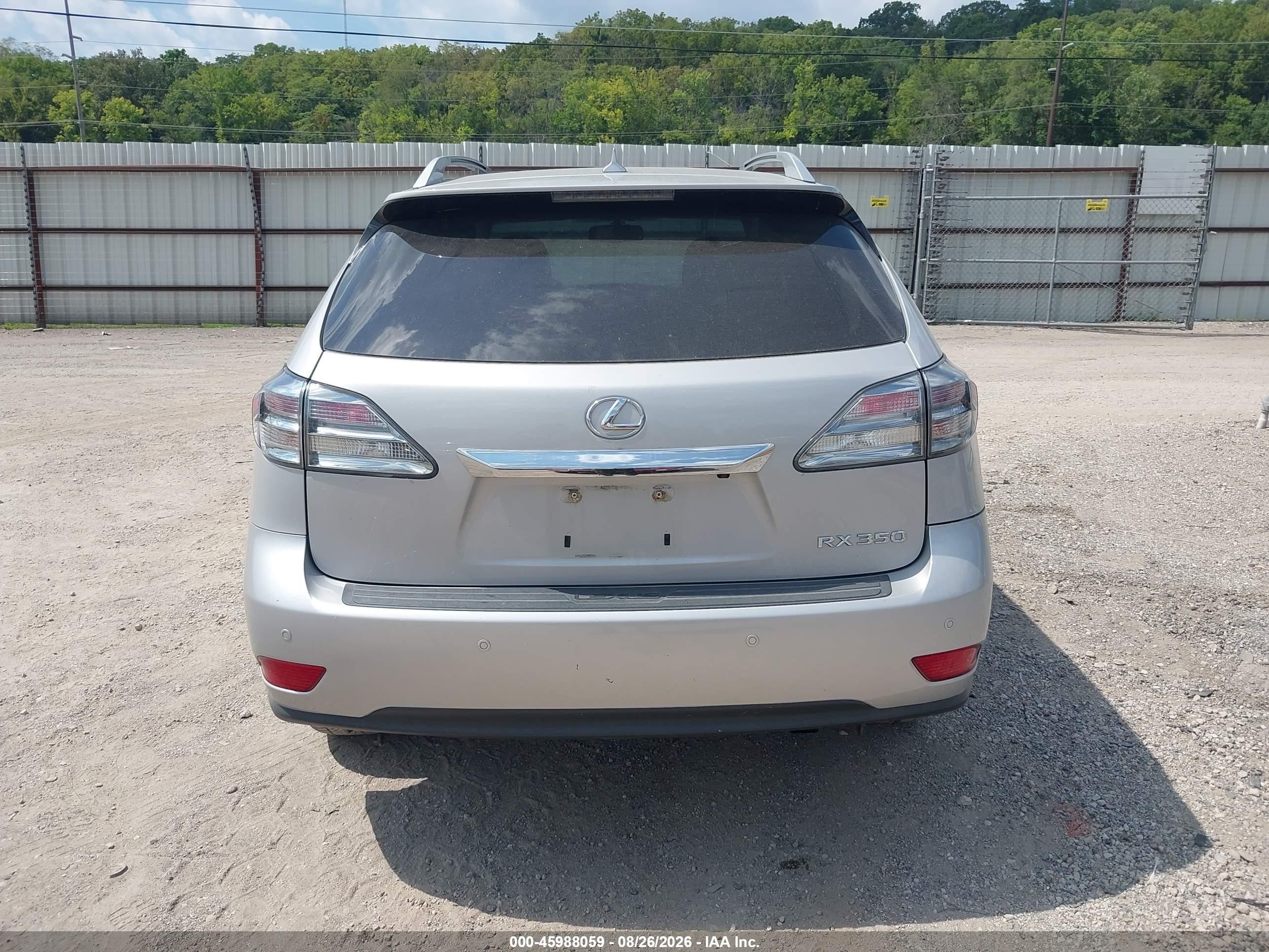 2012 Lexus Rx 350 Silver vin: 2T2BK1BA0CC125309