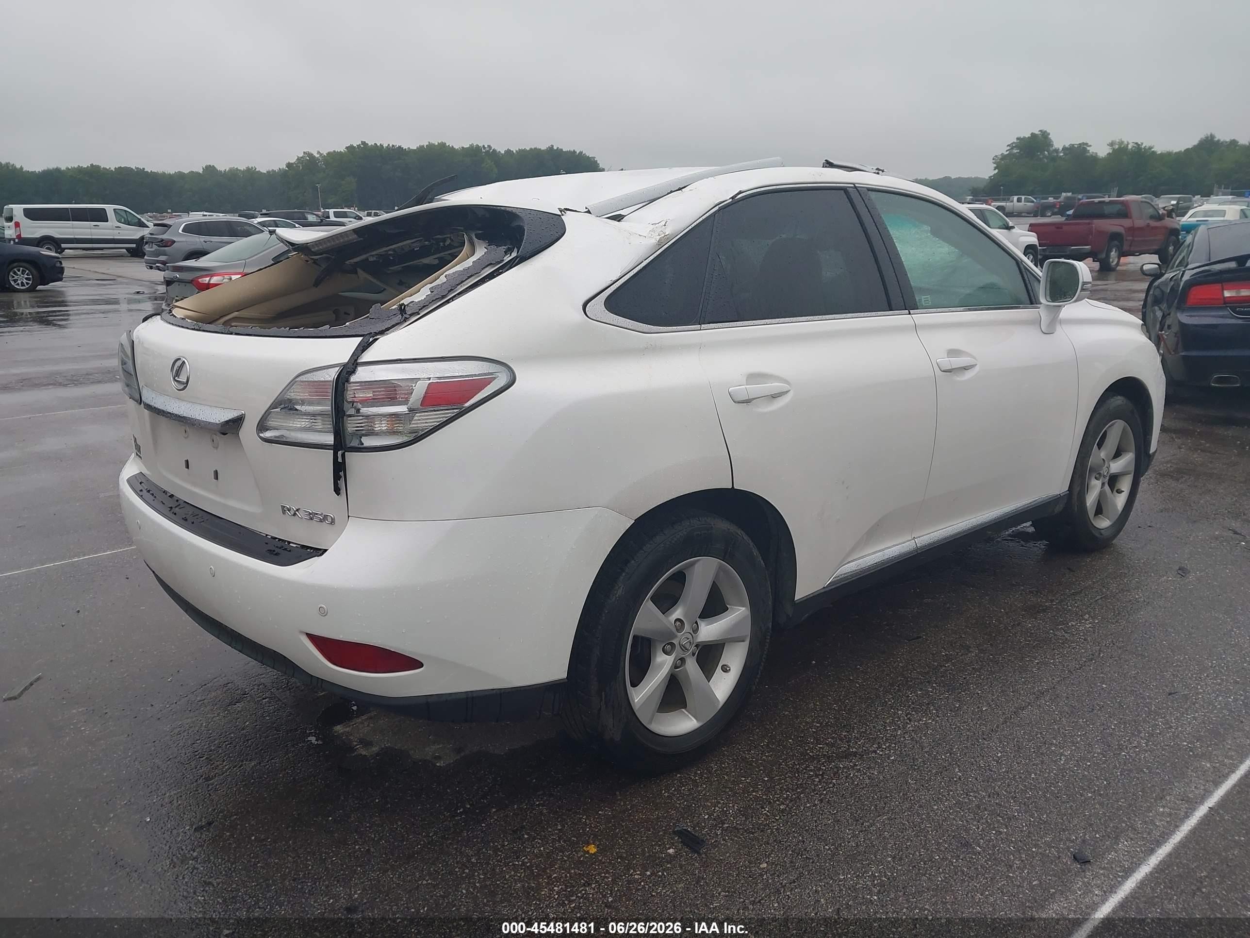 2012 Lexus Rx 350   White vin: 2T2BK1BA0CC126010