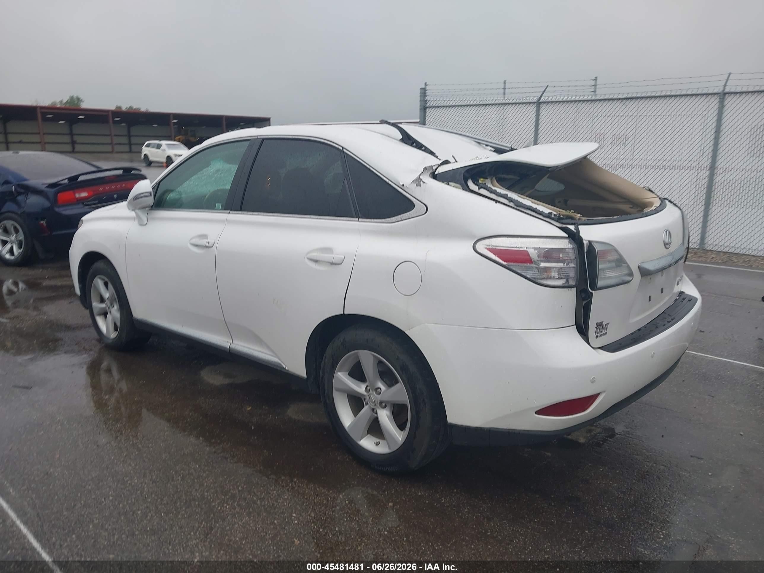 2012 Lexus Rx 350   White vin: 2T2BK1BA0CC126010