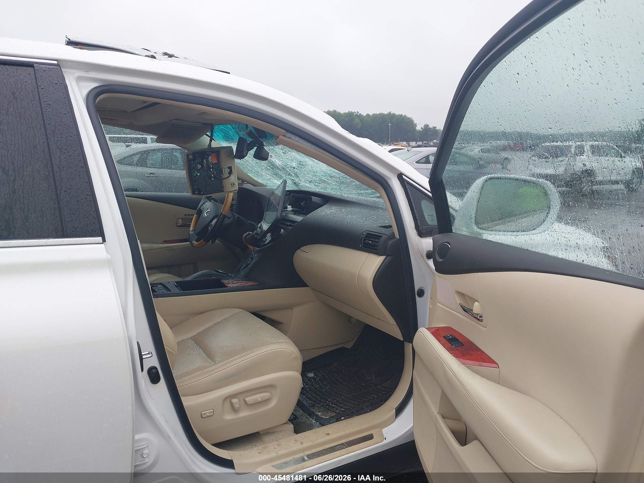 2012 Lexus Rx 350   White vin: 2T2BK1BA0CC126010