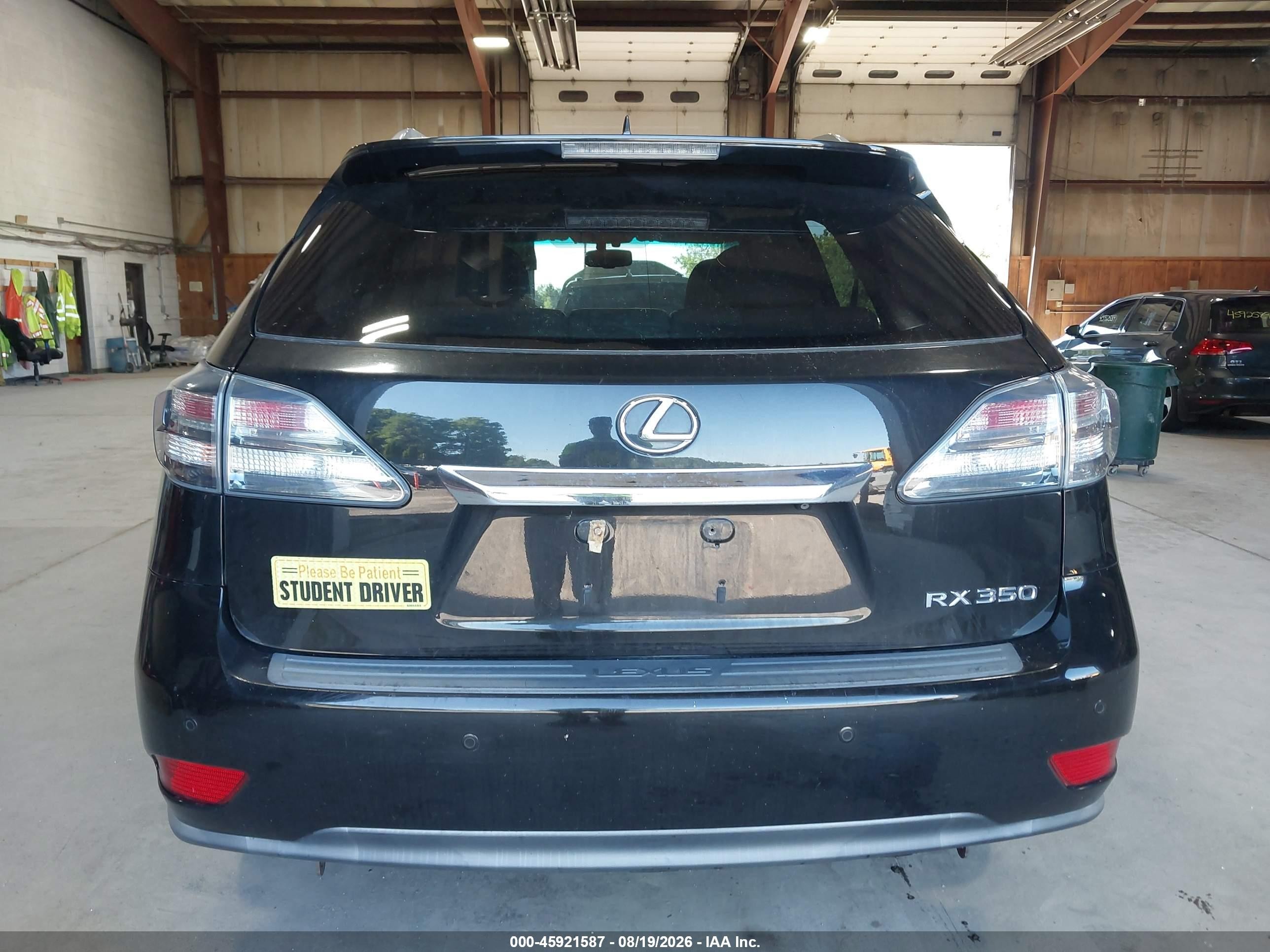 2012 Lexus Rx 350   Black vin: 2T2BK1BA0CC130431