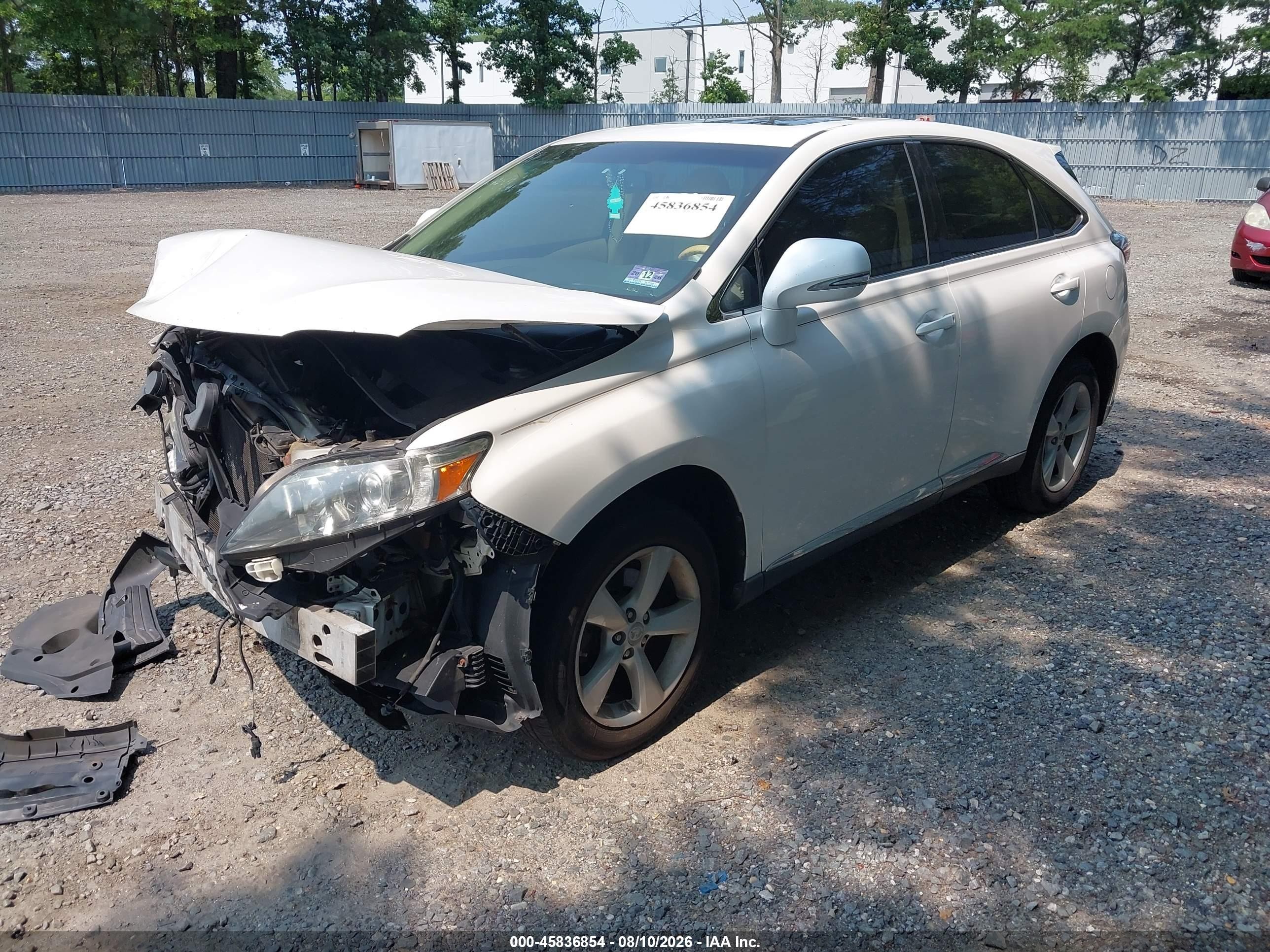 2012 Lexus Rx 350   White vin: 2T2BK1BA0CC134902