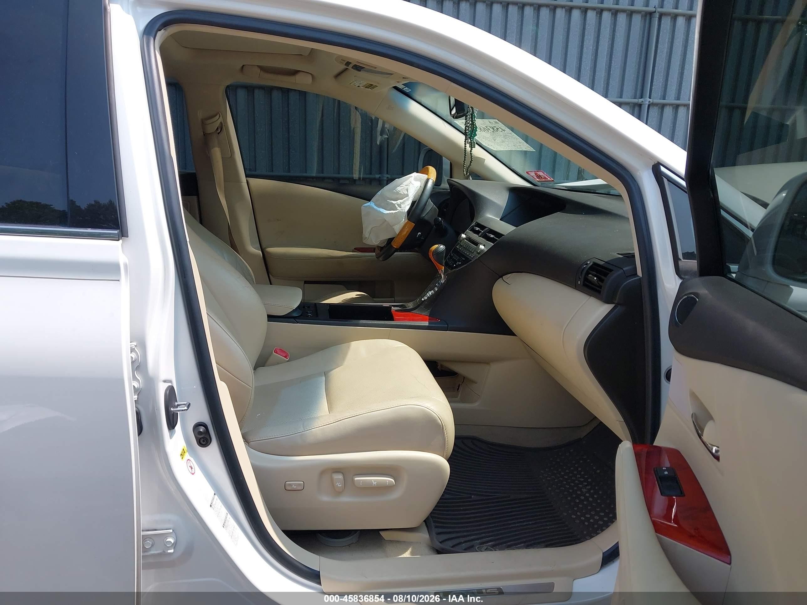 2012 Lexus Rx 350   White vin: 2T2BK1BA0CC134902