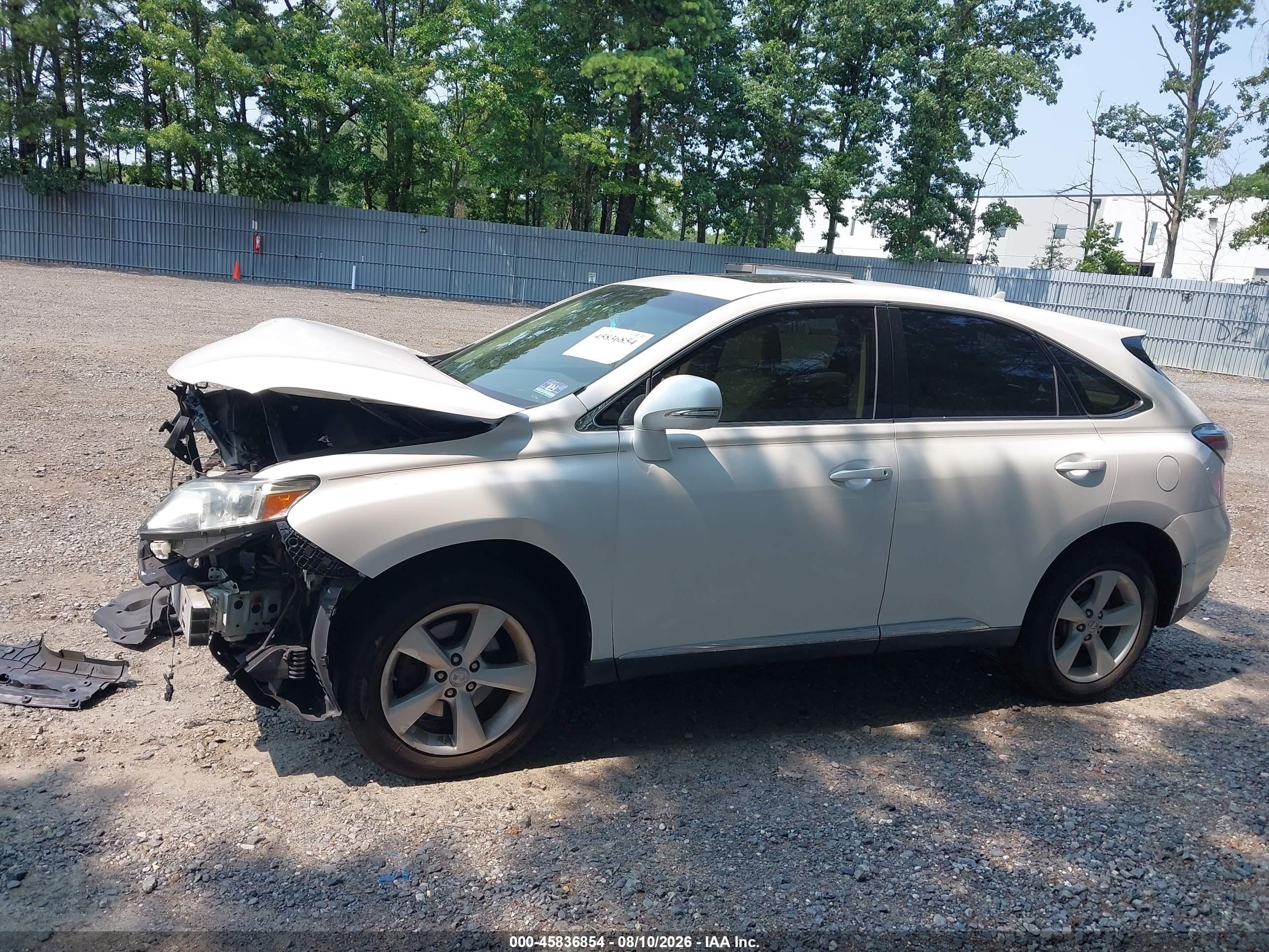 2012 Lexus Rx 350   White vin: 2T2BK1BA0CC134902
