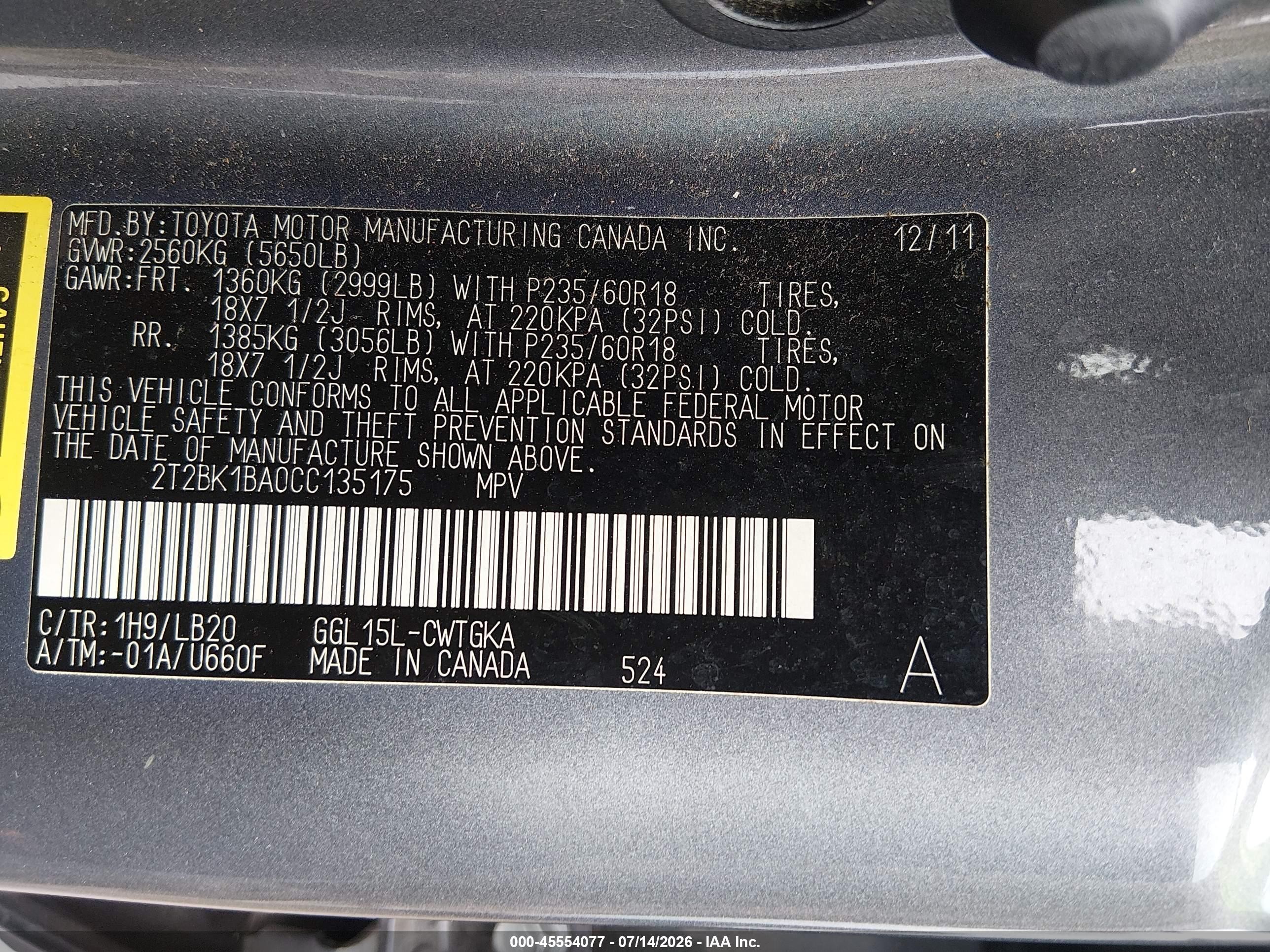 2012 Lexus Rx 350   Gray vin: 2T2BK1BA0CC135175