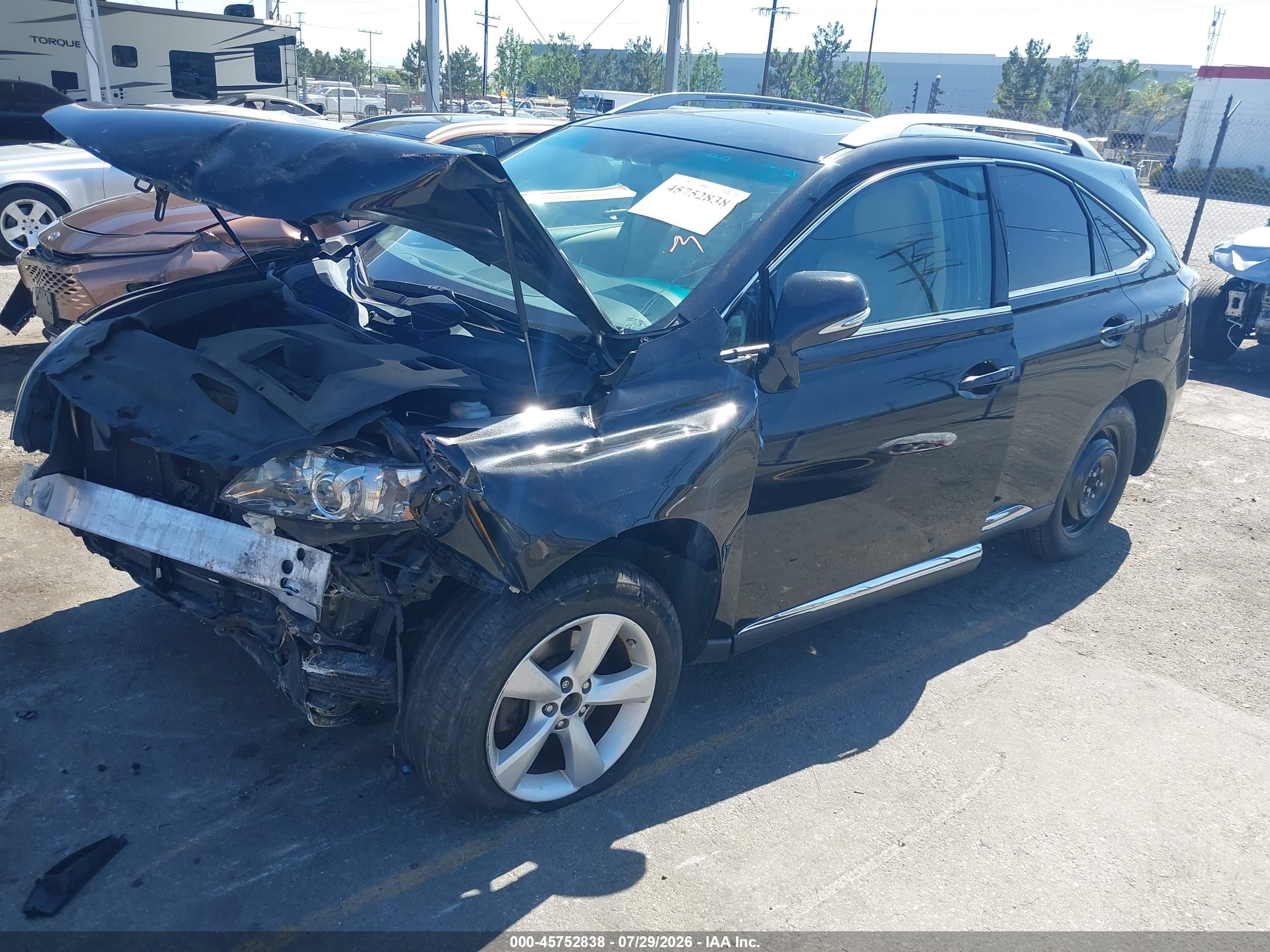 2012 Lexus Rx 350   Black vin: 2T2BK1BA0CC136827