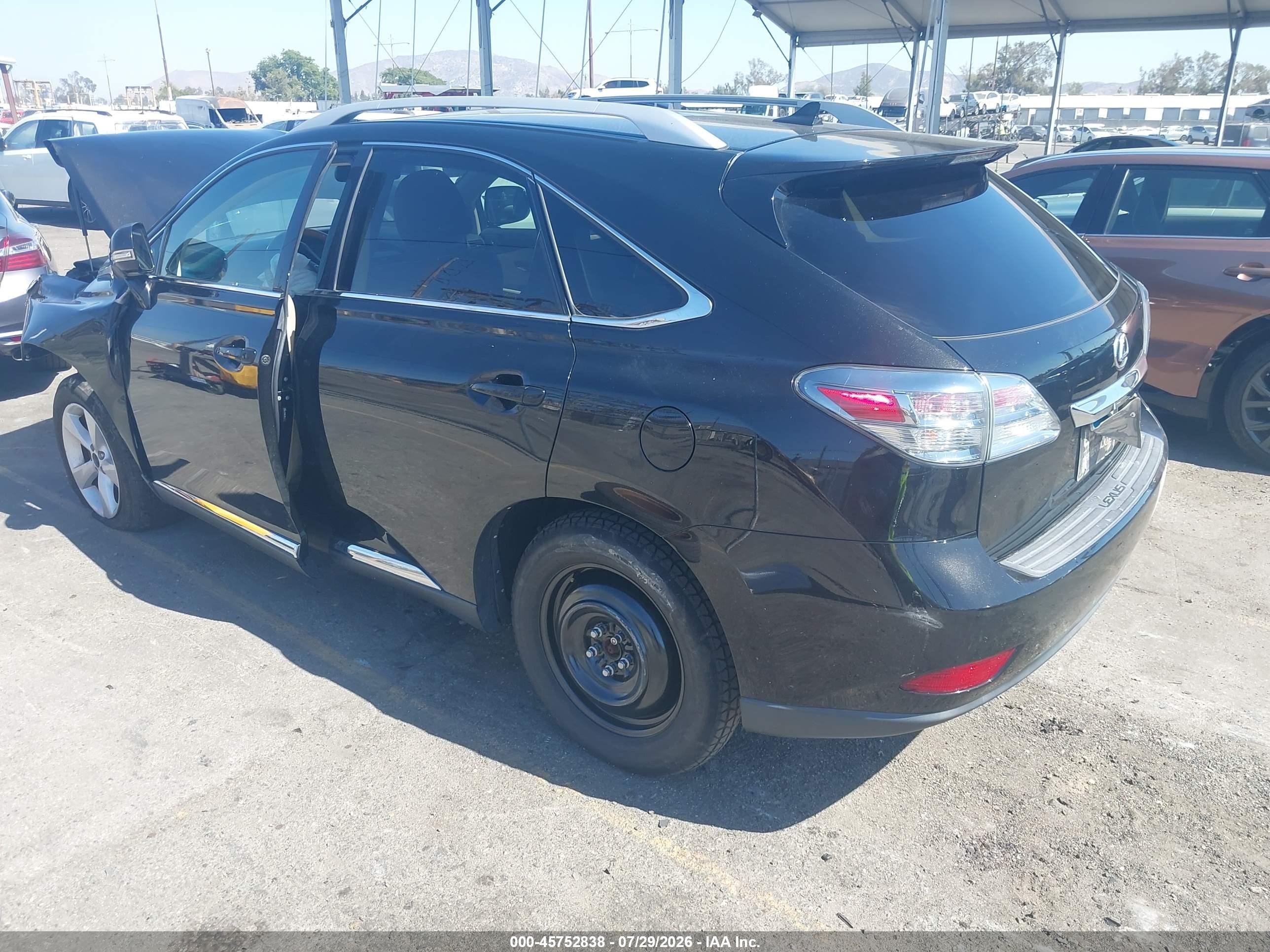 2012 Lexus Rx 350   Black vin: 2T2BK1BA0CC136827