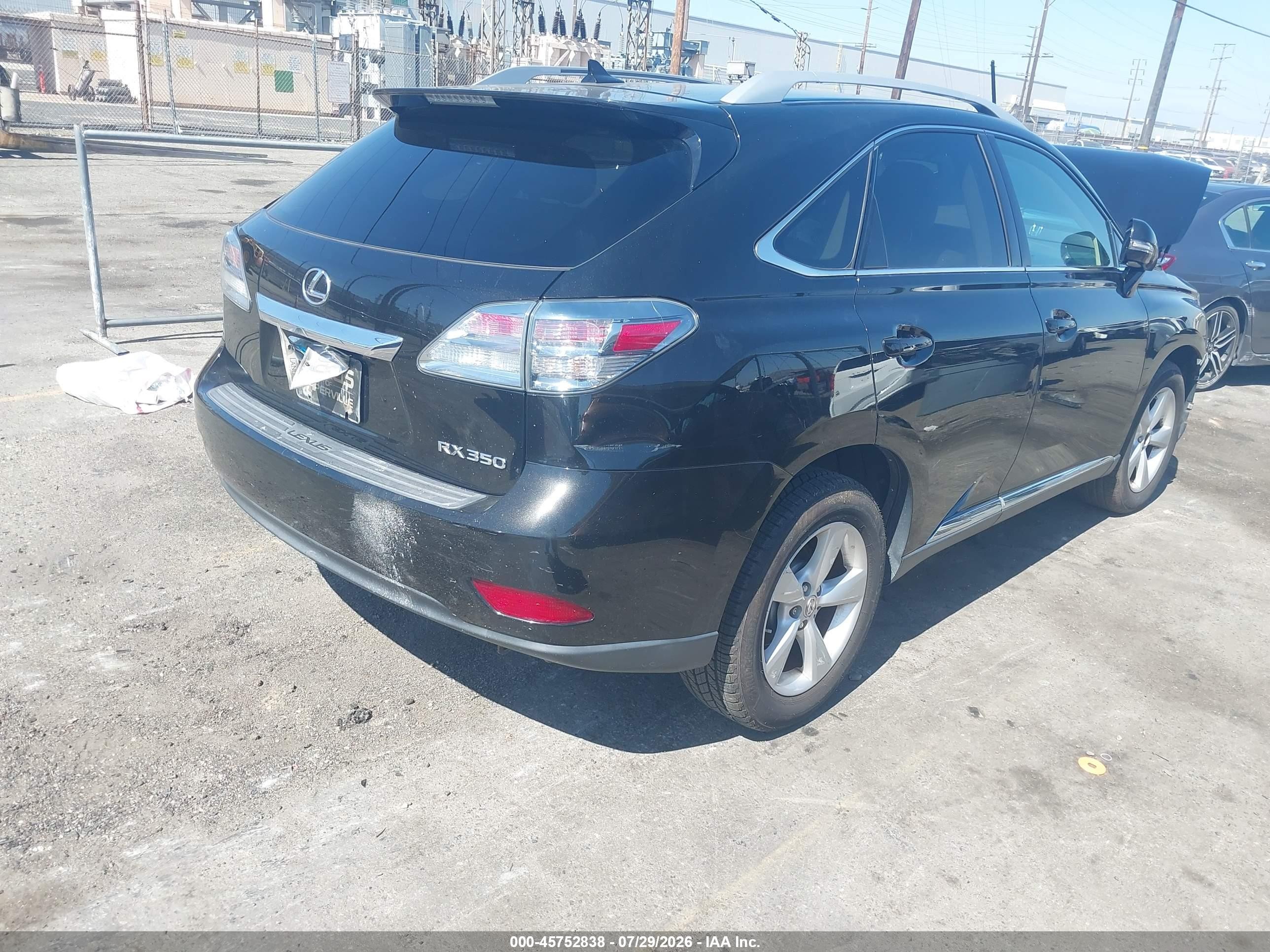 2012 Lexus Rx 350   Black vin: 2T2BK1BA0CC136827
