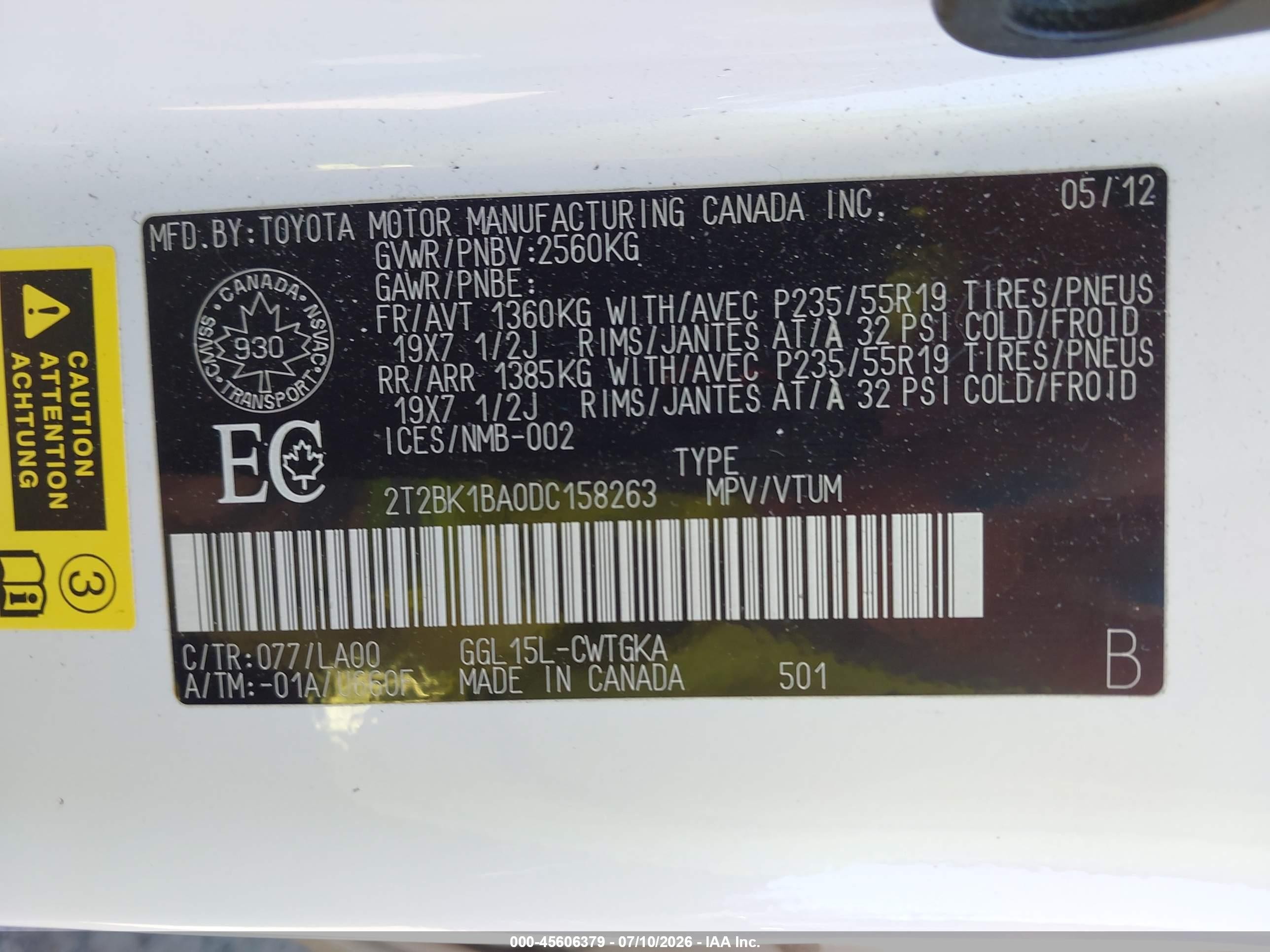 2013 Lexus Rx 350   White vin: 2T2BK1BA0DC158263