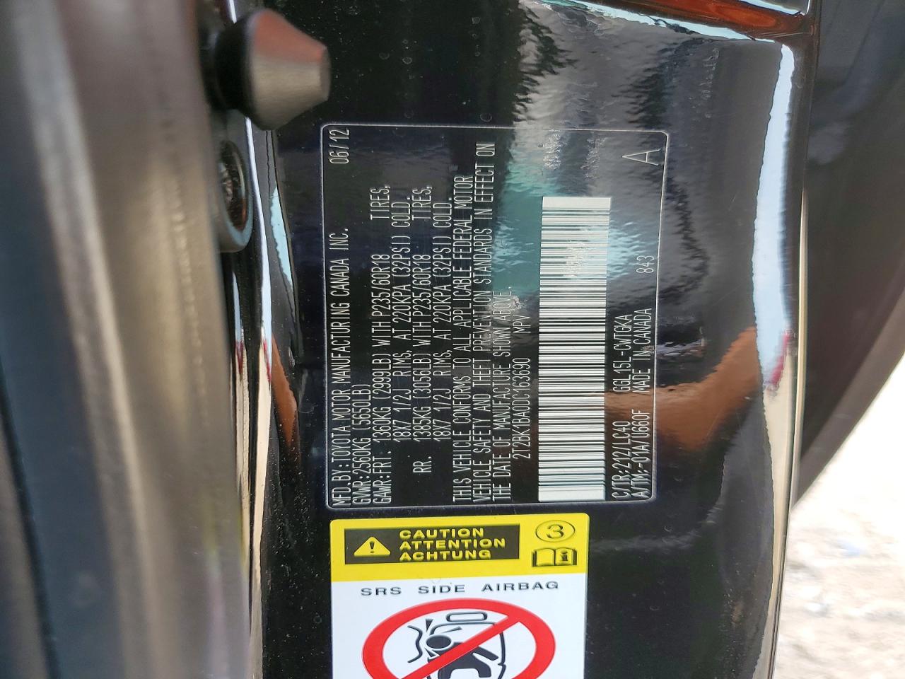 2013 Lexus Rx 350 Base Black vin: 2T2BK1BA0DC163690