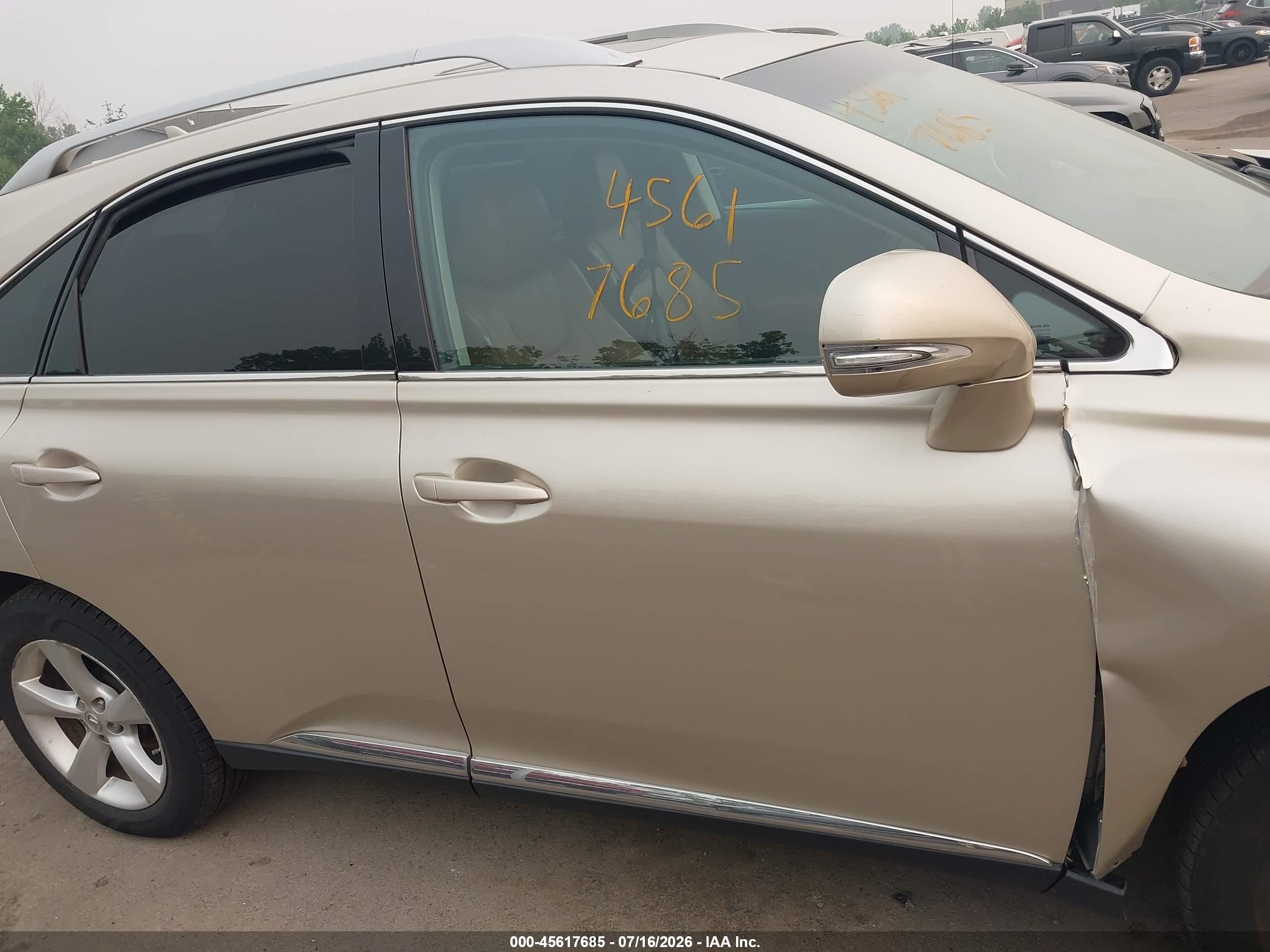 2013 Lexus Rx 350   Желто-коричневый vin: 2T2BK1BA0DC164273
