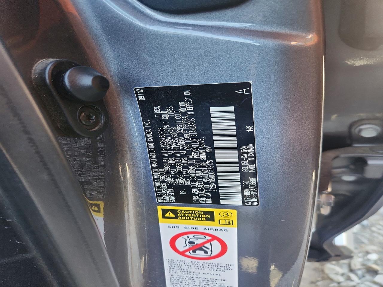 2013 Lexus Rx 350 Base Charcoal vin: 2T2BK1BA0DC175175