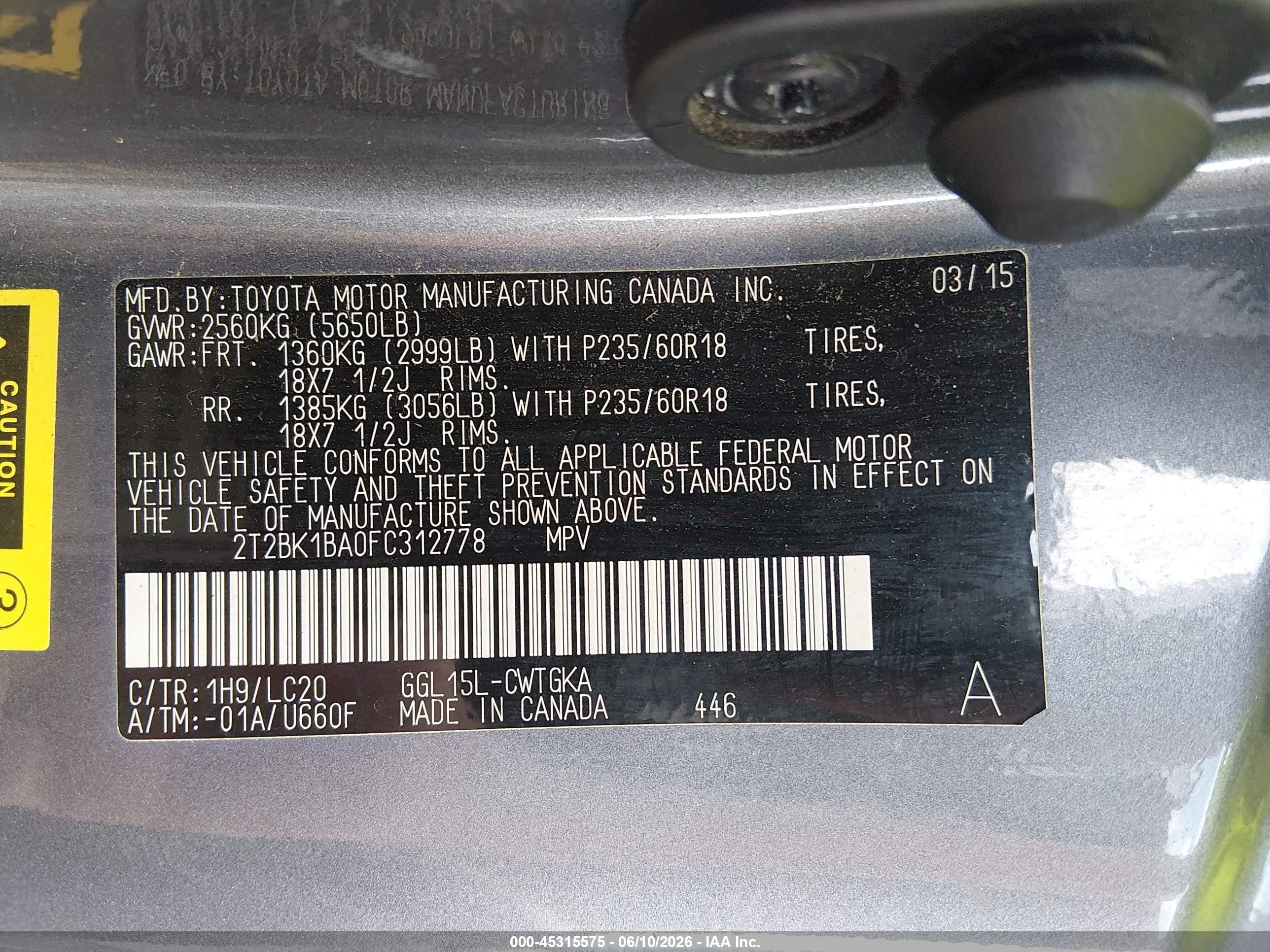 2015 Lexus Rx 350   Gray vin: 2T2BK1BA0FC312778
