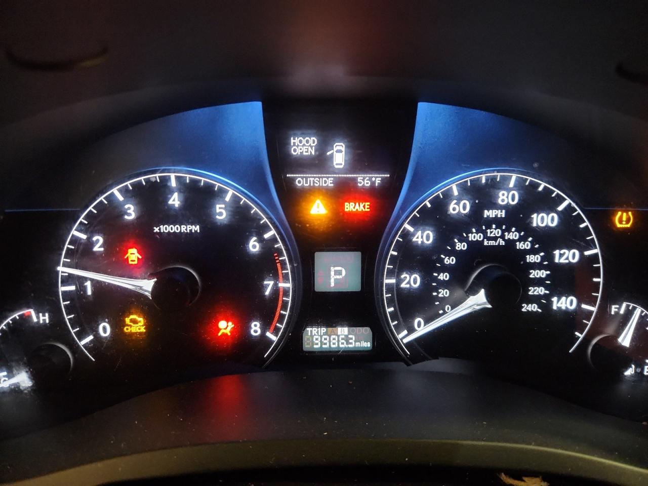 2015 Lexus Rx 350 Base Charcoal vin: 2T2BK1BA0FC312876 Damage: Warning Light - Engine, On, Unacceptable