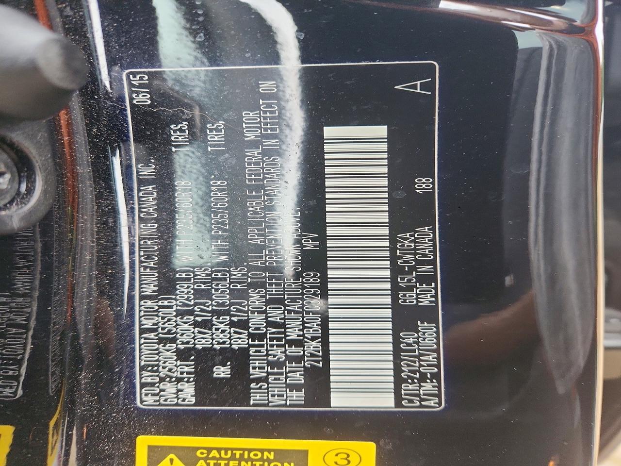 2015 Lexus Rx 350 Base Черный vin: 2T2BK1BA0FC329189