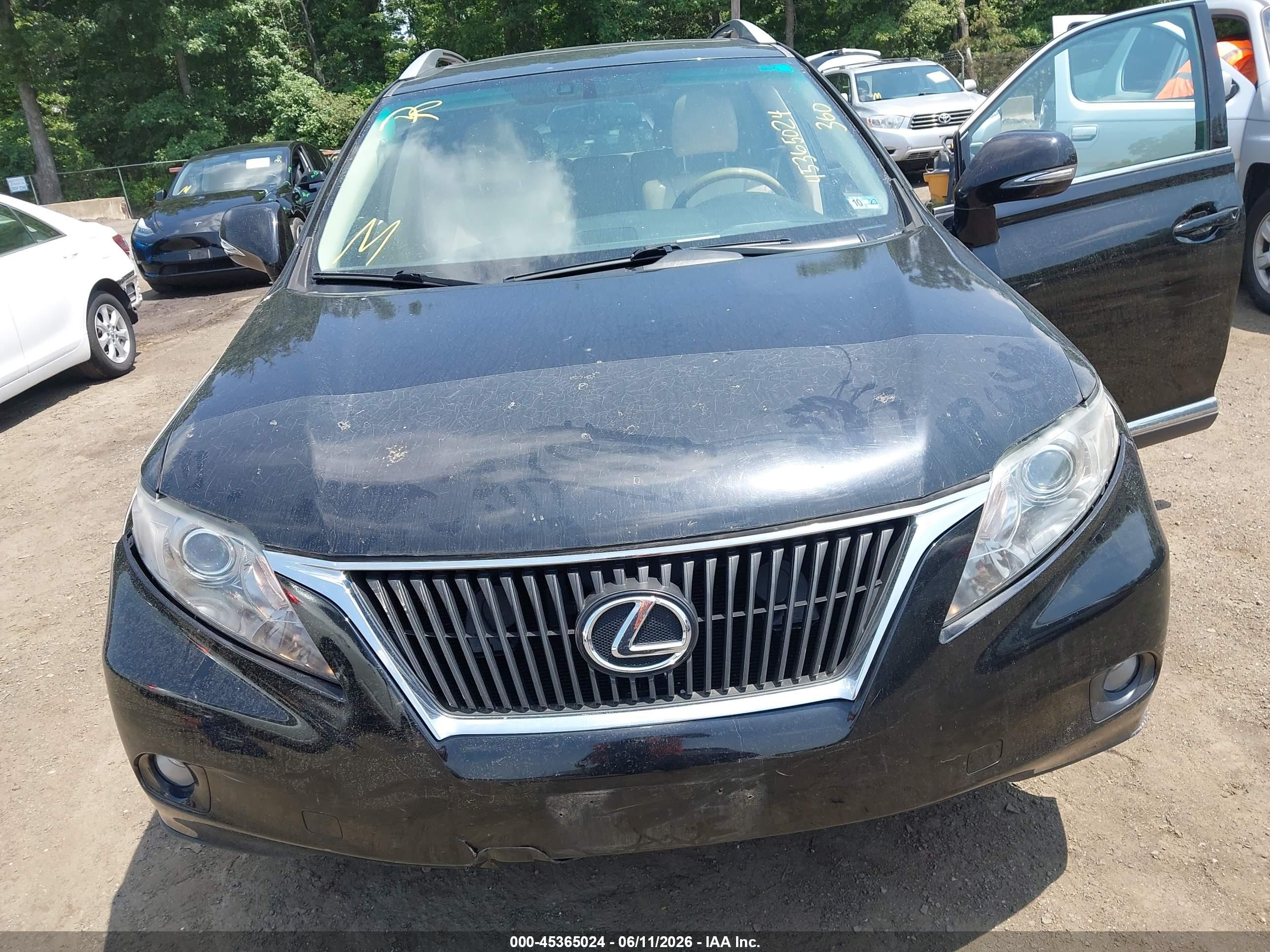 2010 Lexus Rx 350 Черный vin: 2T2BK1BA1AC003457