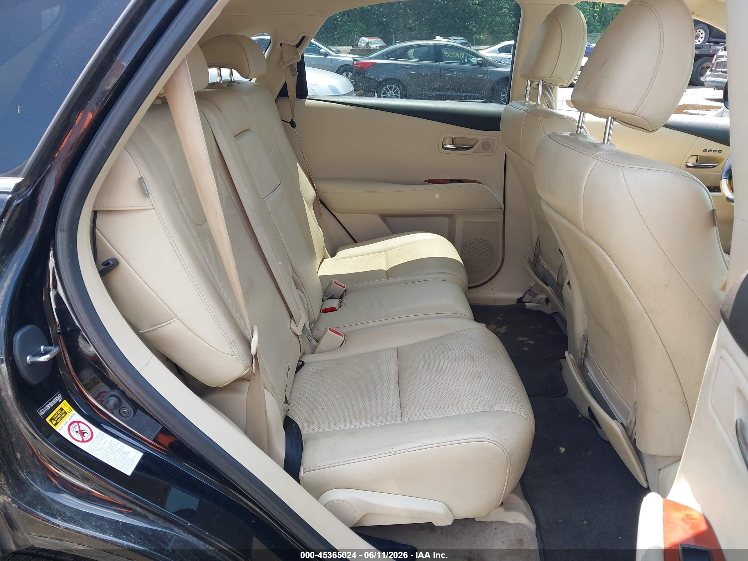 2010 Lexus Rx 350 Черный vin: 2T2BK1BA1AC003457