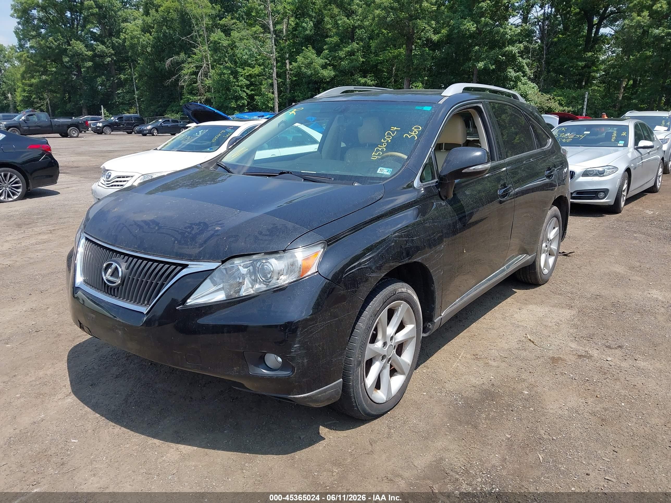 2010 Lexus Rx 350 Черный vin: 2T2BK1BA1AC003457