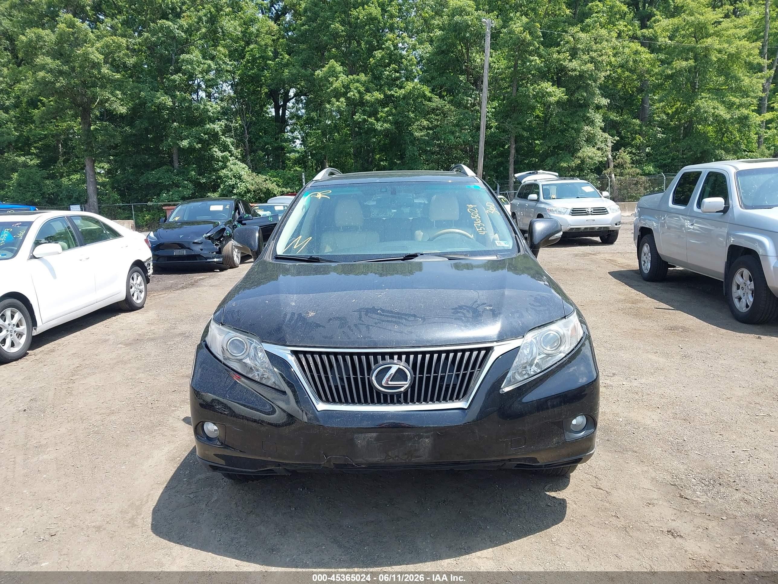 2010 Lexus Rx 350 Черный vin: 2T2BK1BA1AC003457
