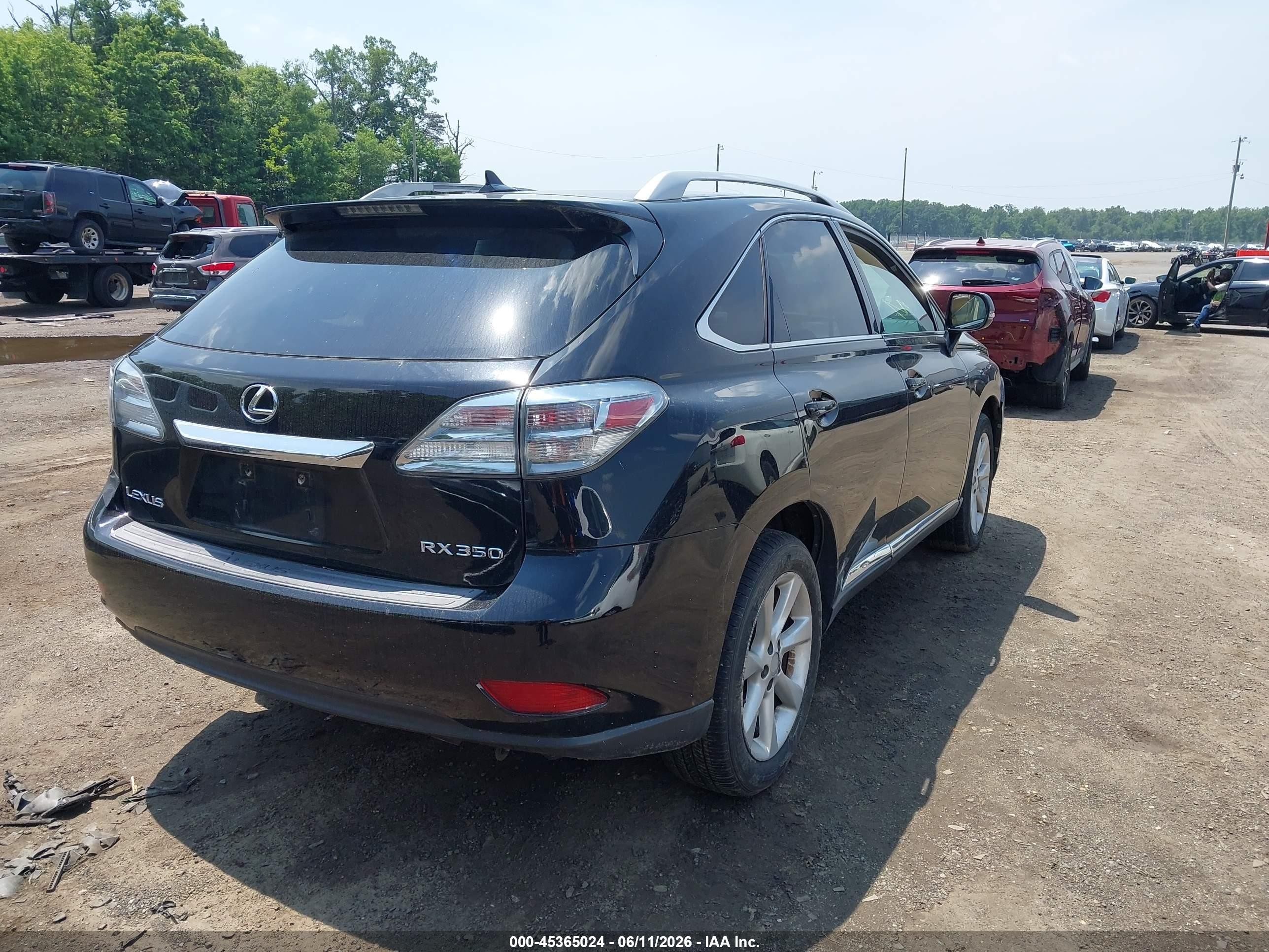 2010 Lexus Rx 350 Черный vin: 2T2BK1BA1AC003457