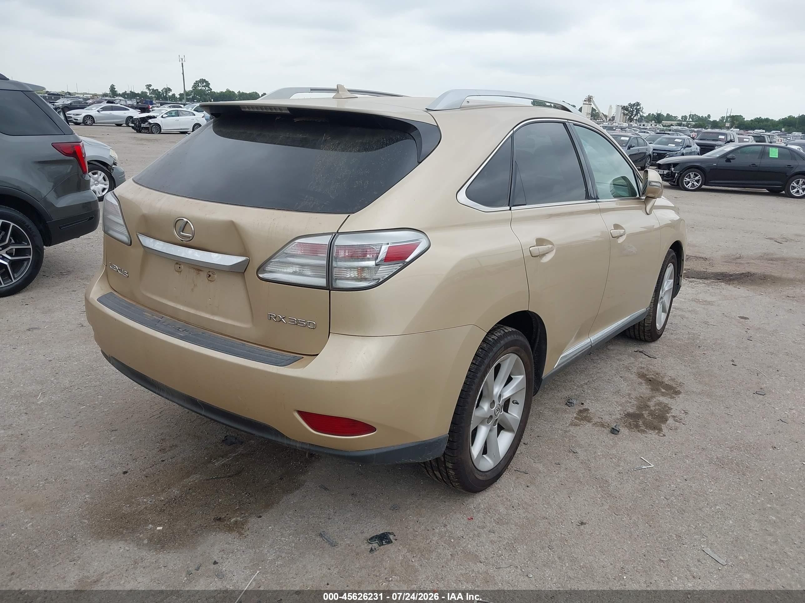 2010 Lexus Rx 350   Gold vin: 2T2BK1BA1AC004155
