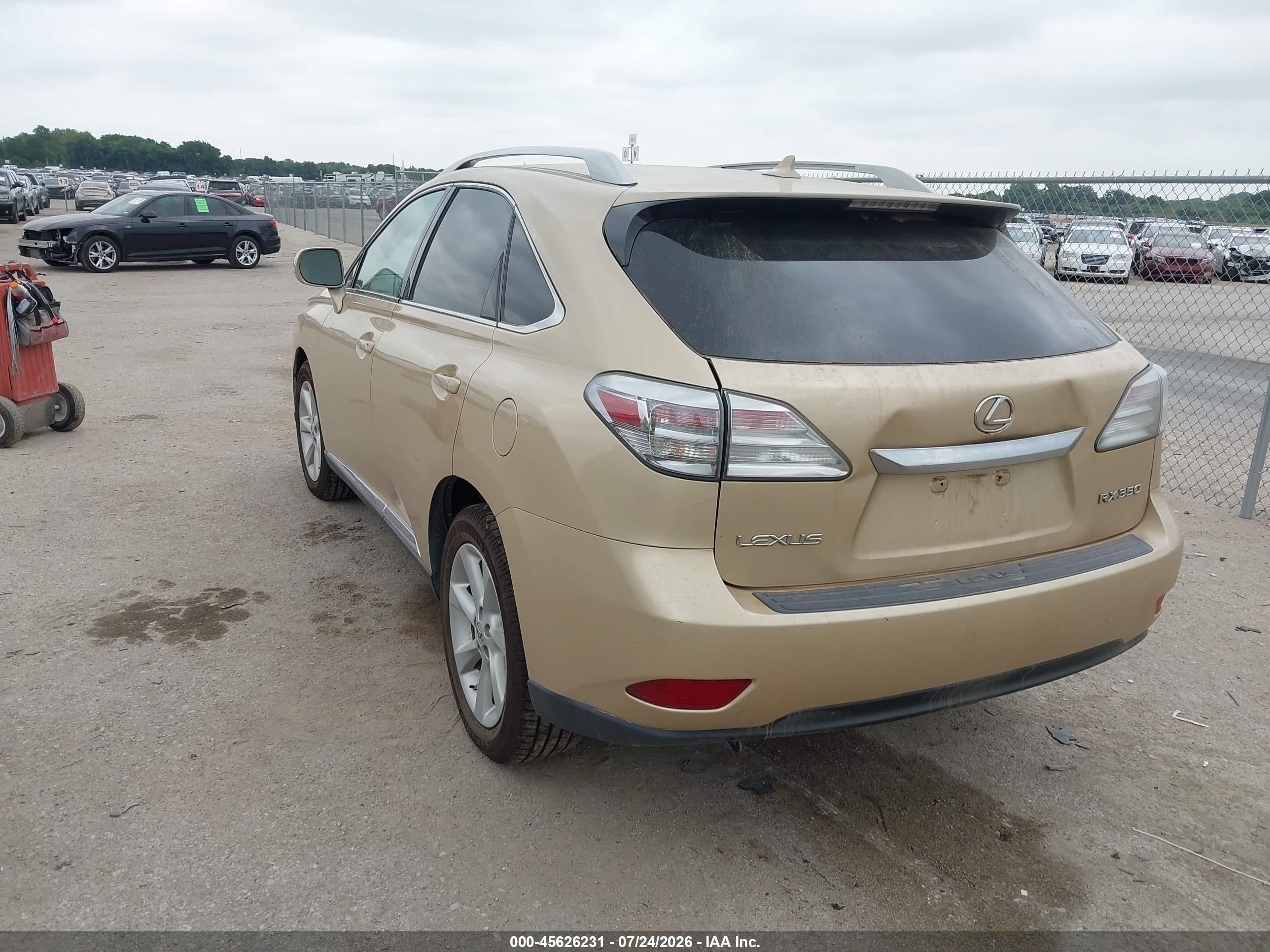 2010 Lexus Rx 350   Gold vin: 2T2BK1BA1AC004155