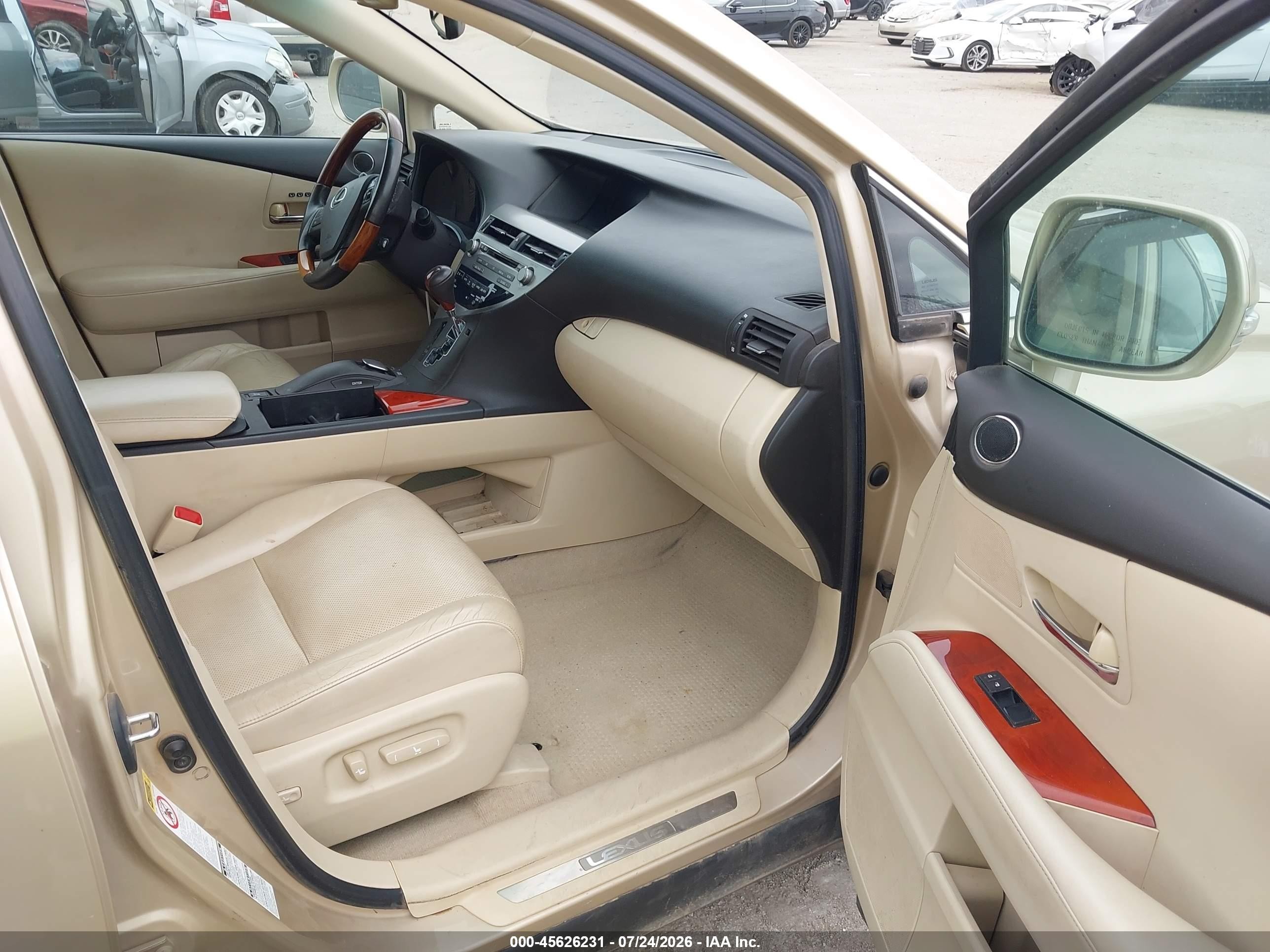 2010 Lexus Rx 350   Gold vin: 2T2BK1BA1AC004155