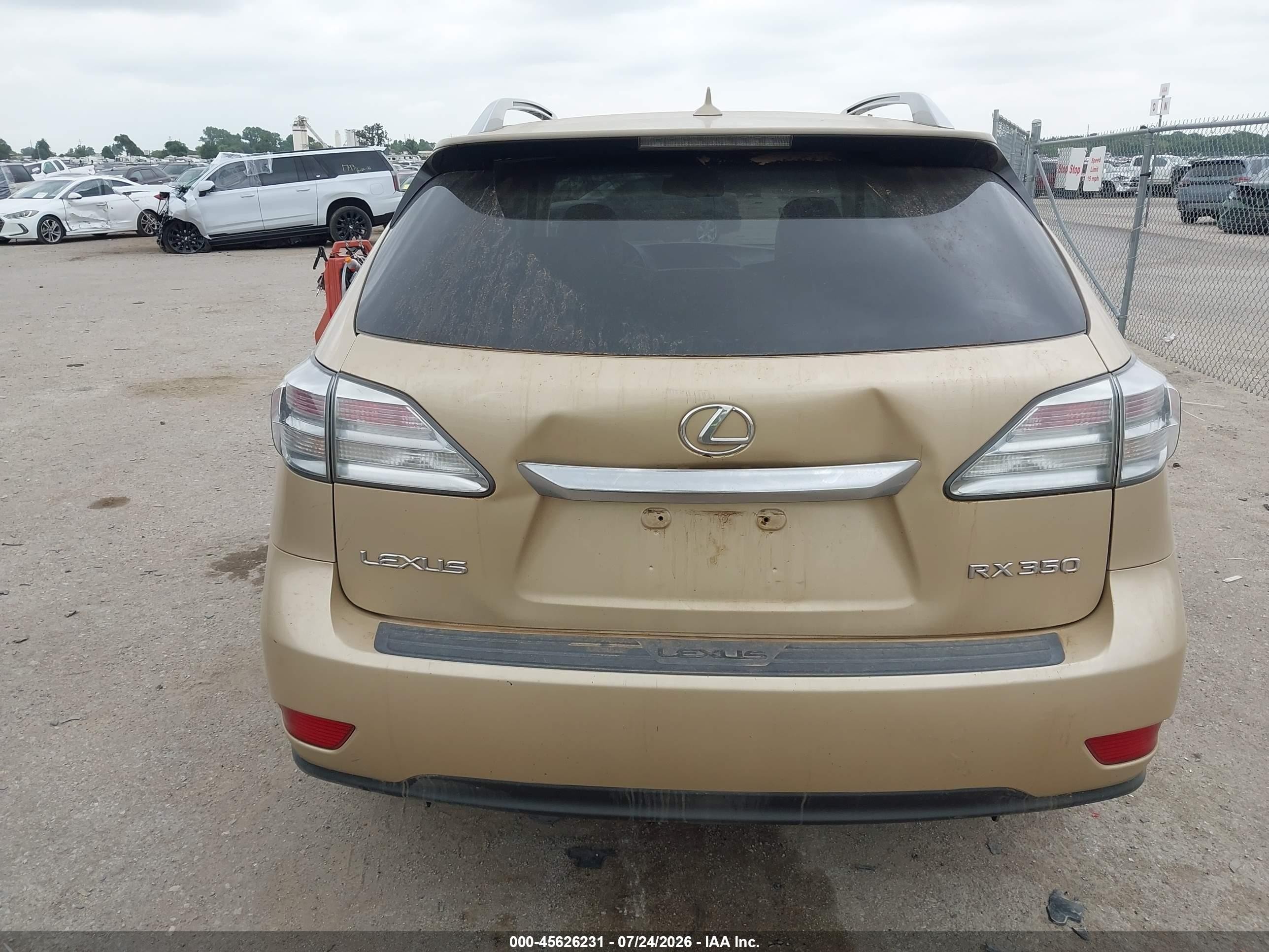 2010 Lexus Rx 350   Gold vin: 2T2BK1BA1AC004155