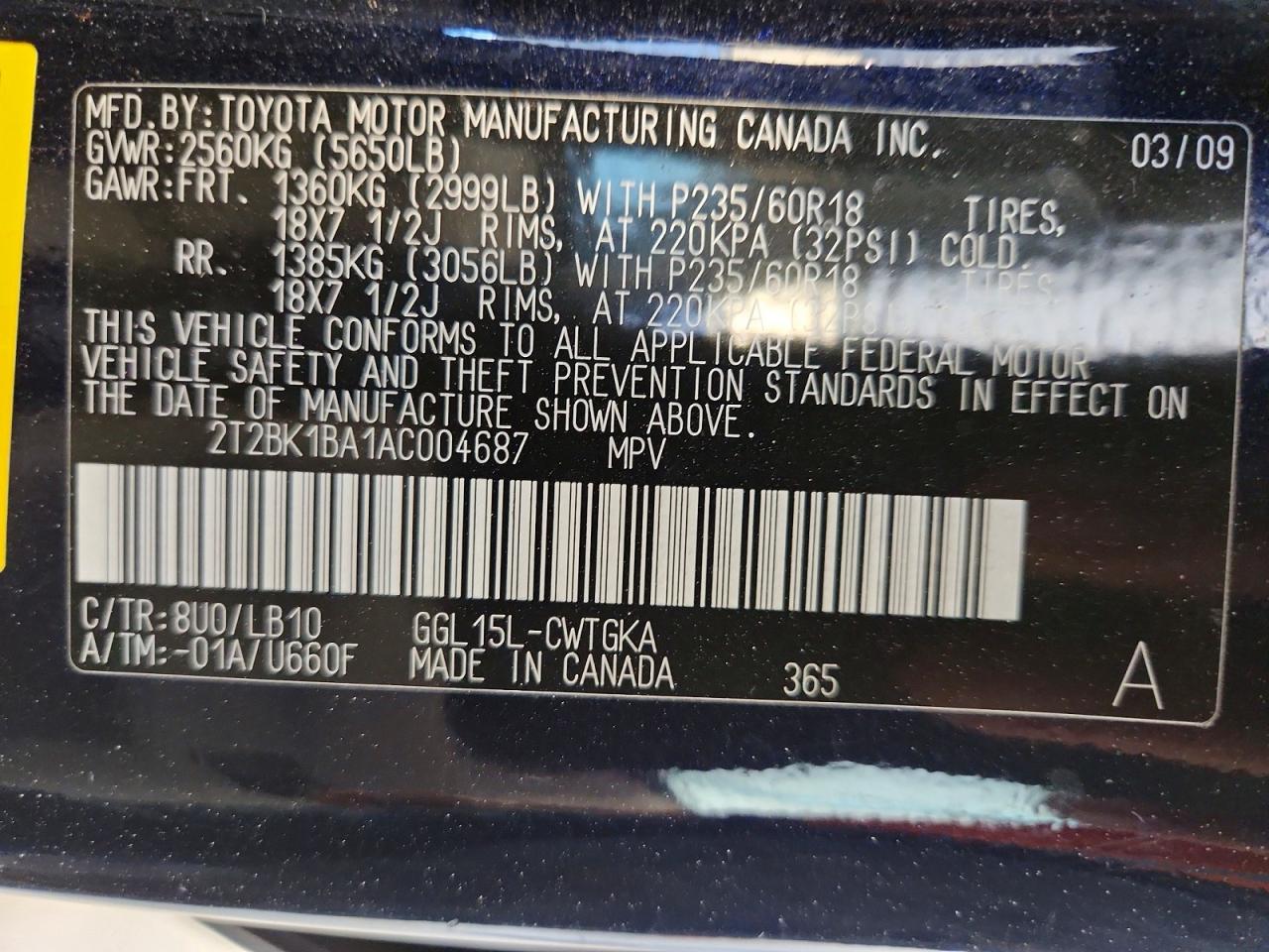 2010 Lexus Rx 350 Black vin: 2T2BK1BA1AC004687
