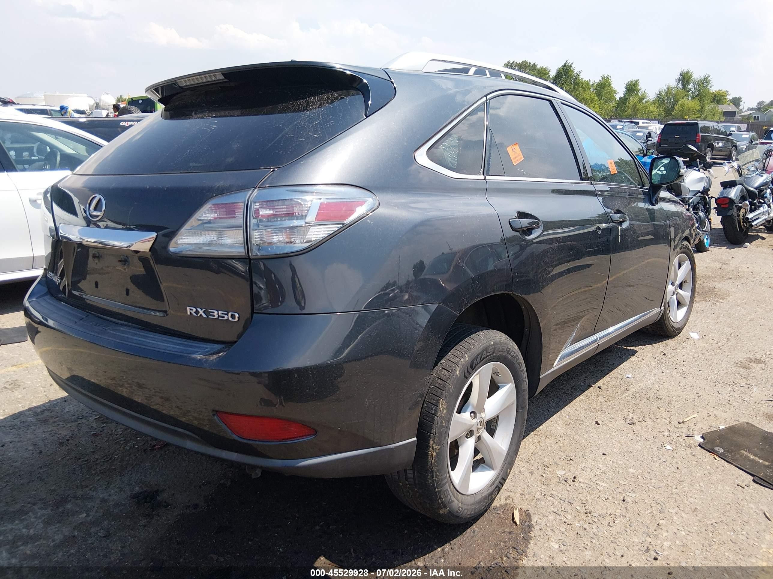 2010 Lexus Rx 350   Gray vin: 2T2BK1BA1AC012076