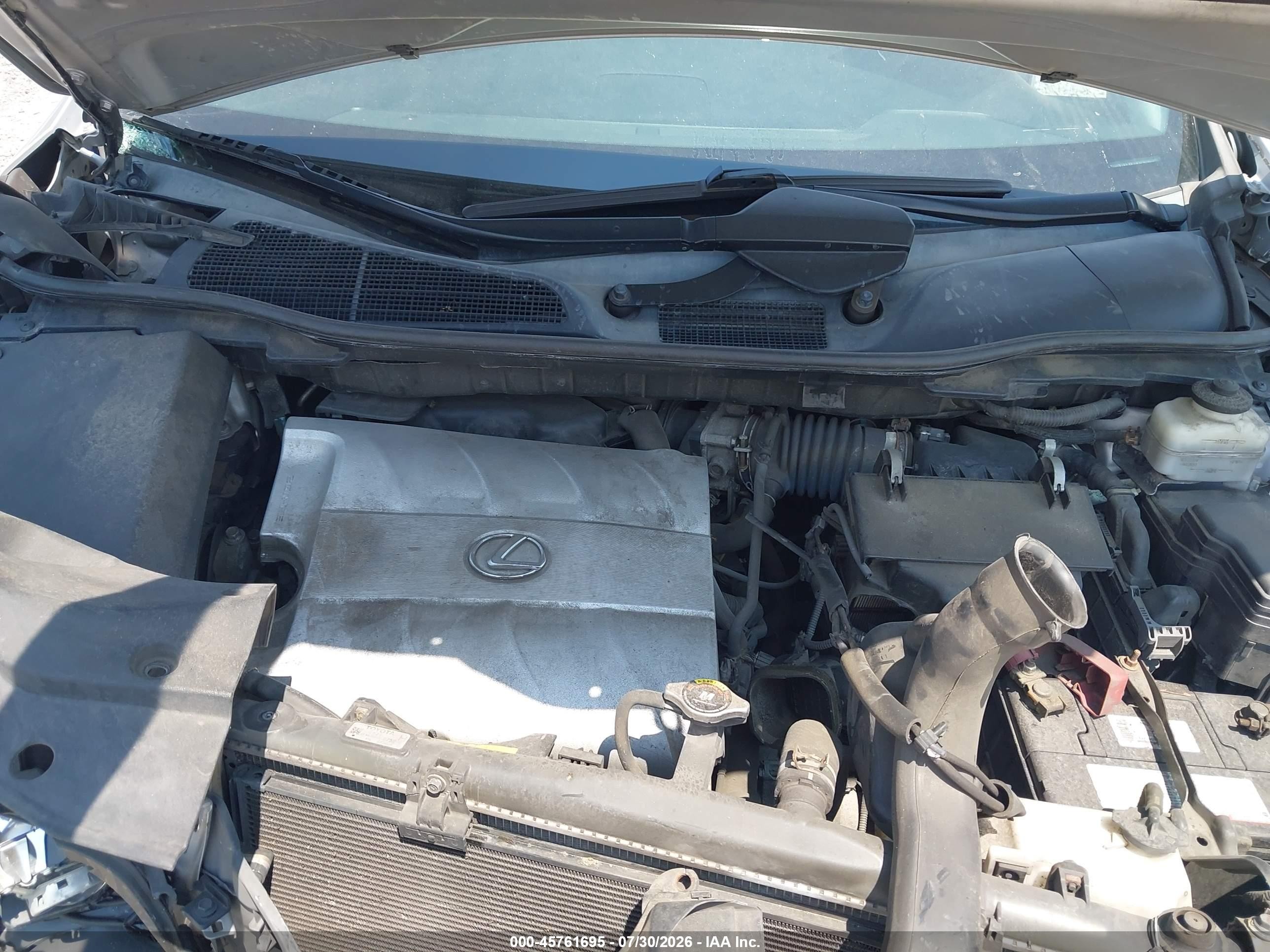 2010 Lexus Rx 350   Silver vin: 2T2BK1BA1AC040637
