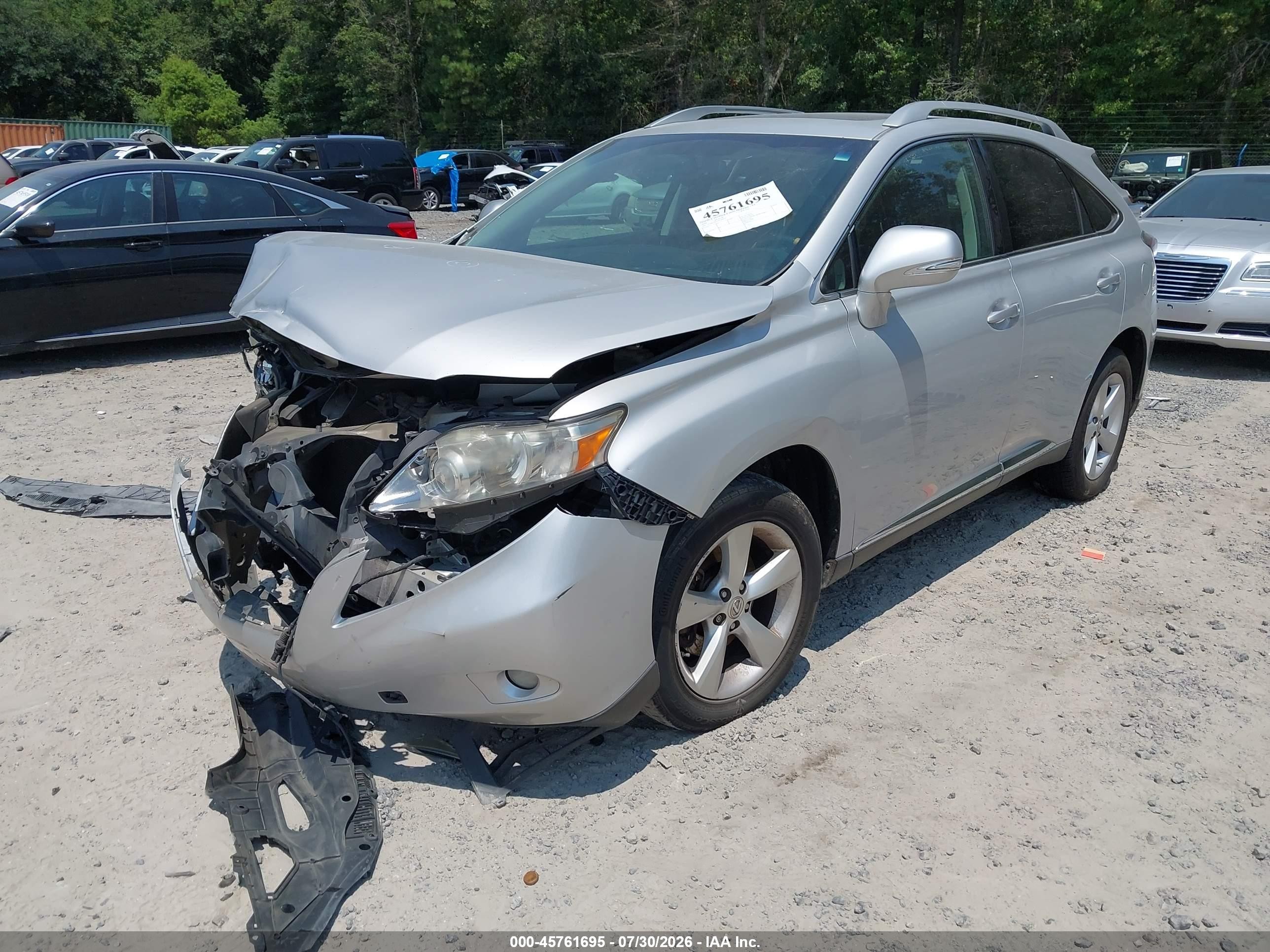 2010 Lexus Rx 350   Silver vin: 2T2BK1BA1AC040637