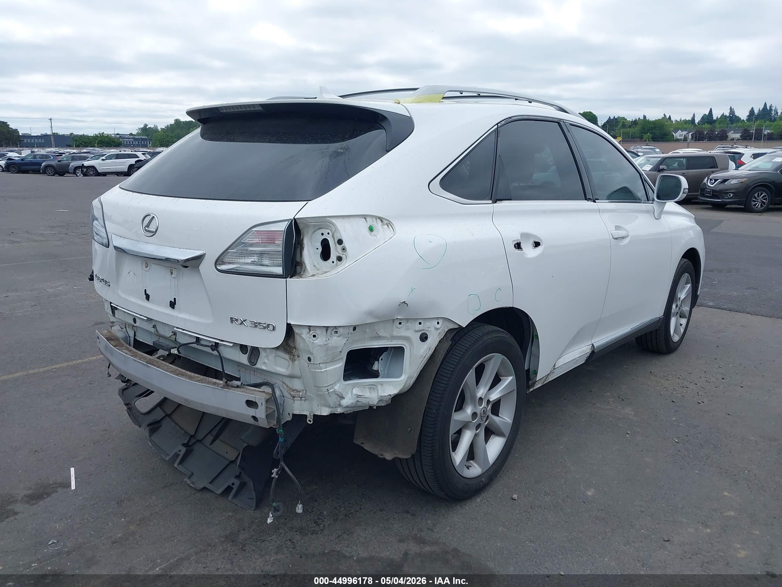 2010 Lexus Rx 350   White vin: 2T2BK1BA1AC076165