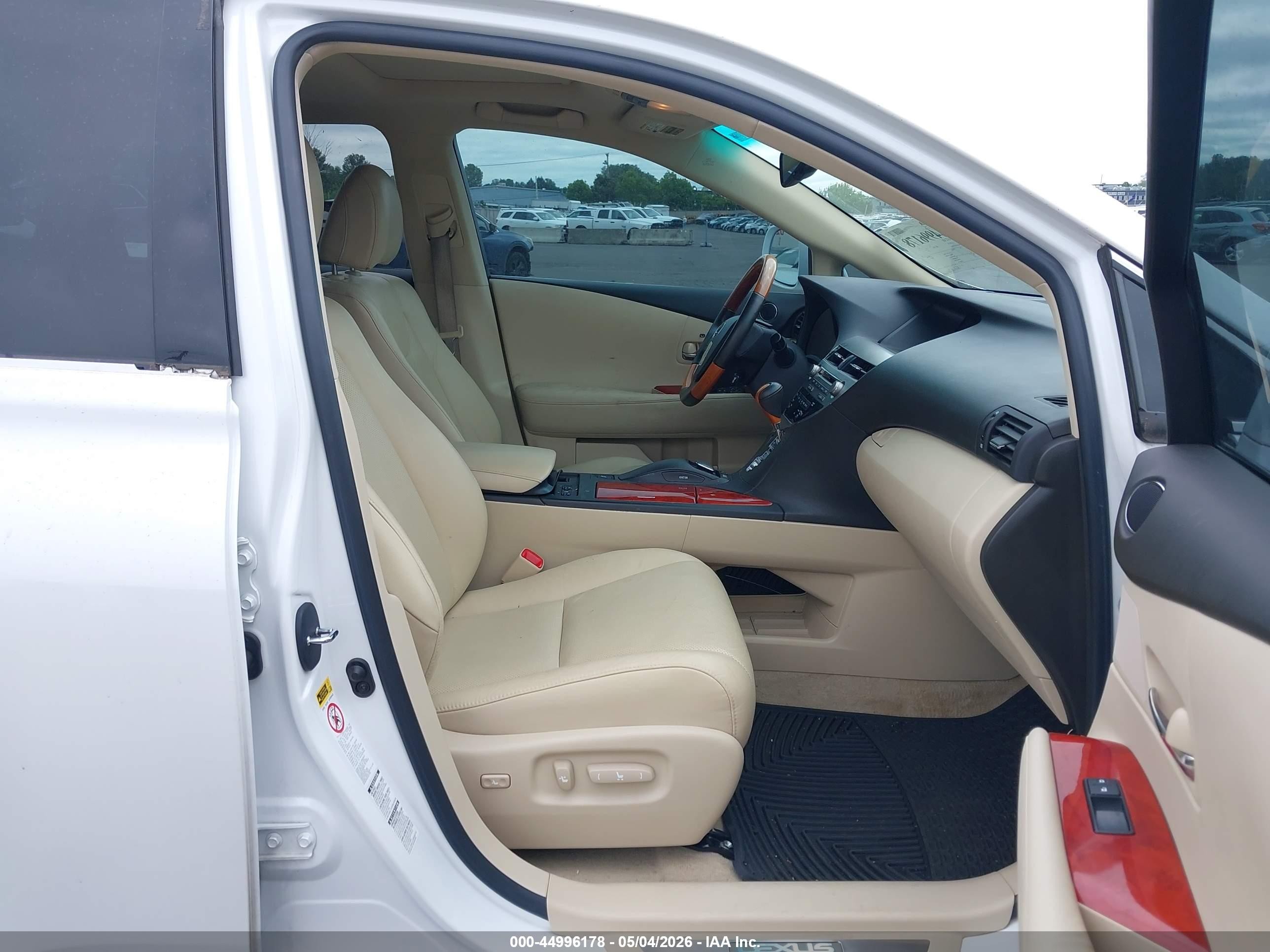 2010 Lexus Rx 350   White vin: 2T2BK1BA1AC076165
