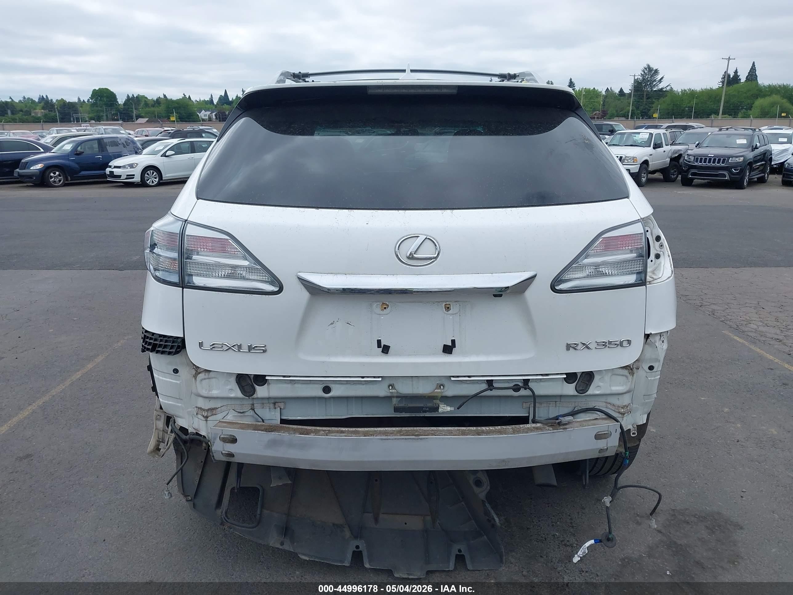 2010 Lexus Rx 350   White vin: 2T2BK1BA1AC076165