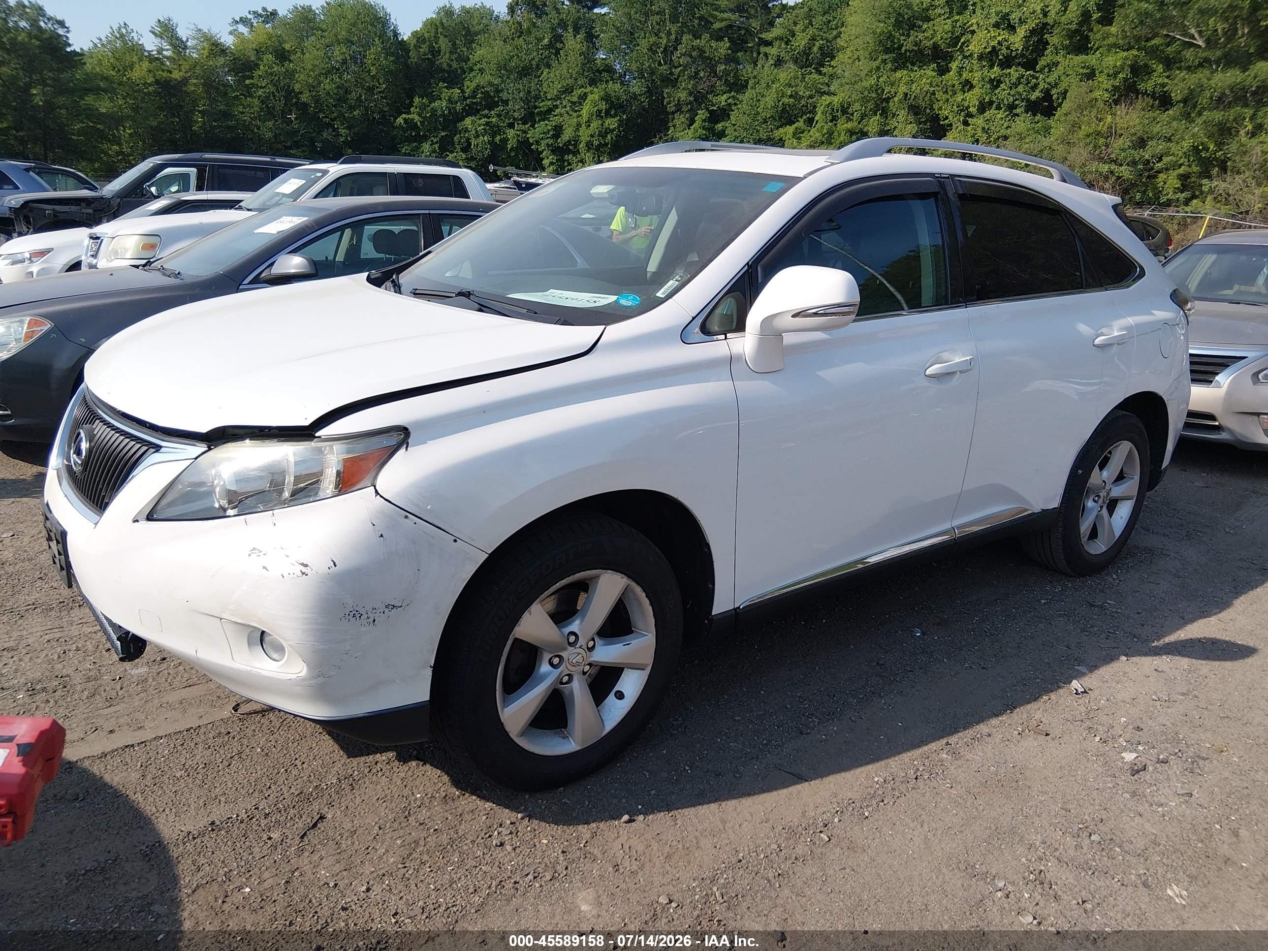 2011 Lexus Rx 350   White vin: 2T2BK1BA1BC089726