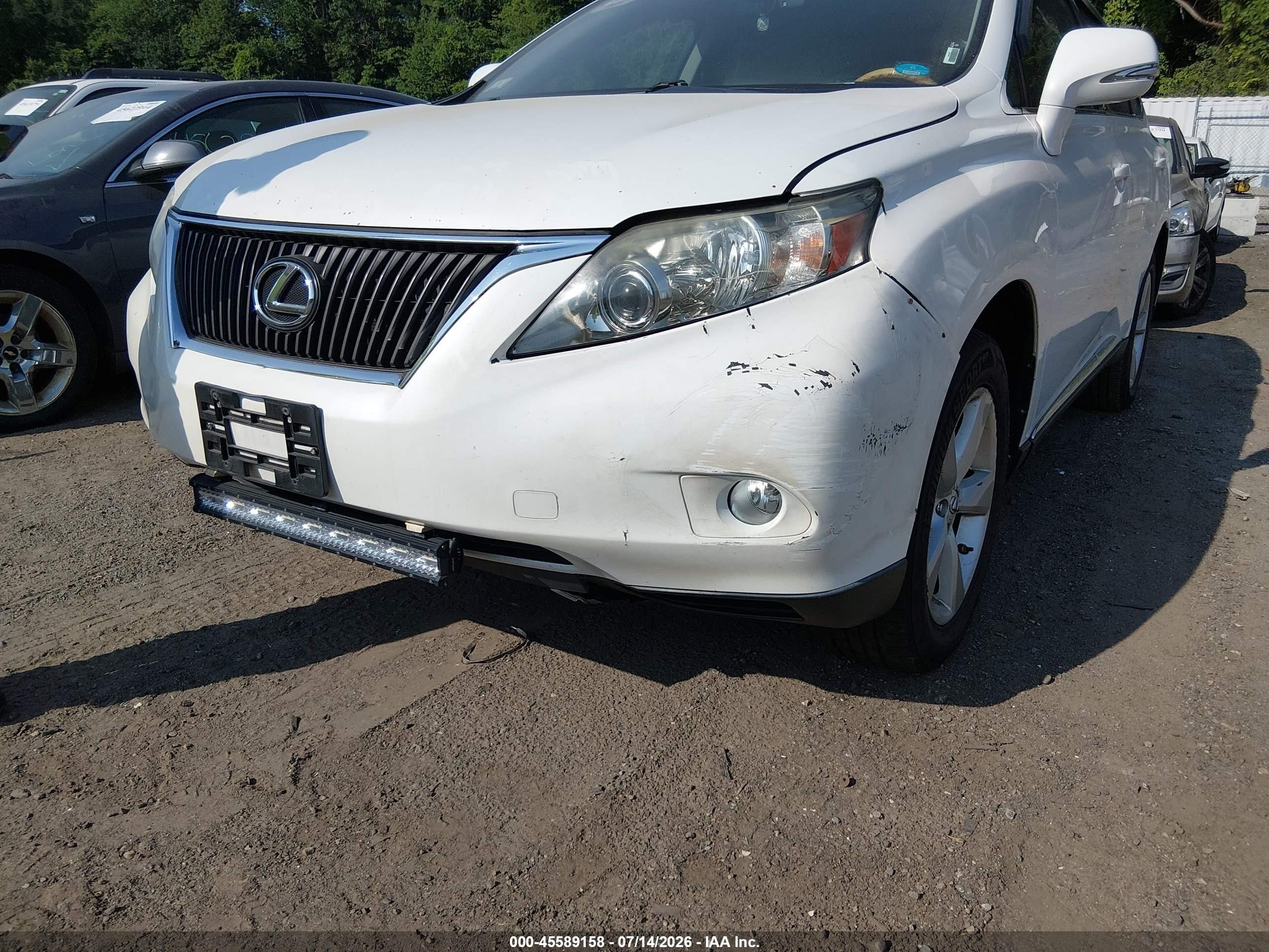 2011 Lexus Rx 350   White vin: 2T2BK1BA1BC089726