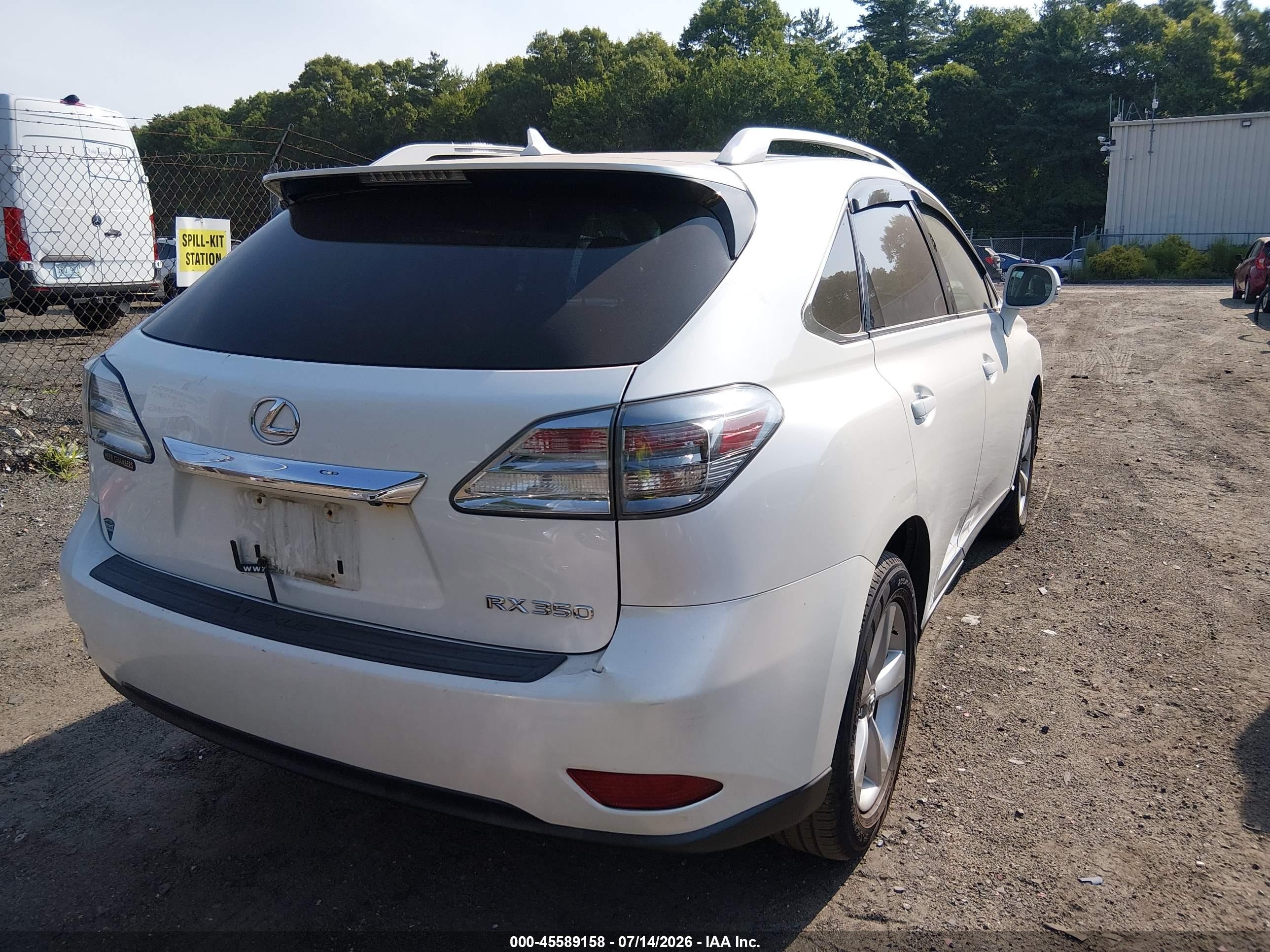 2011 Lexus Rx 350   White vin: 2T2BK1BA1BC089726