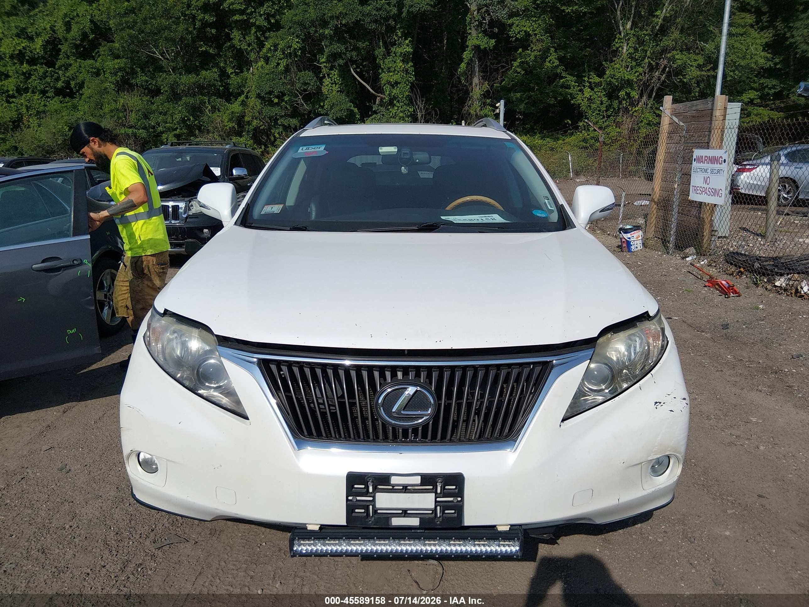 2011 Lexus Rx 350   White vin: 2T2BK1BA1BC089726